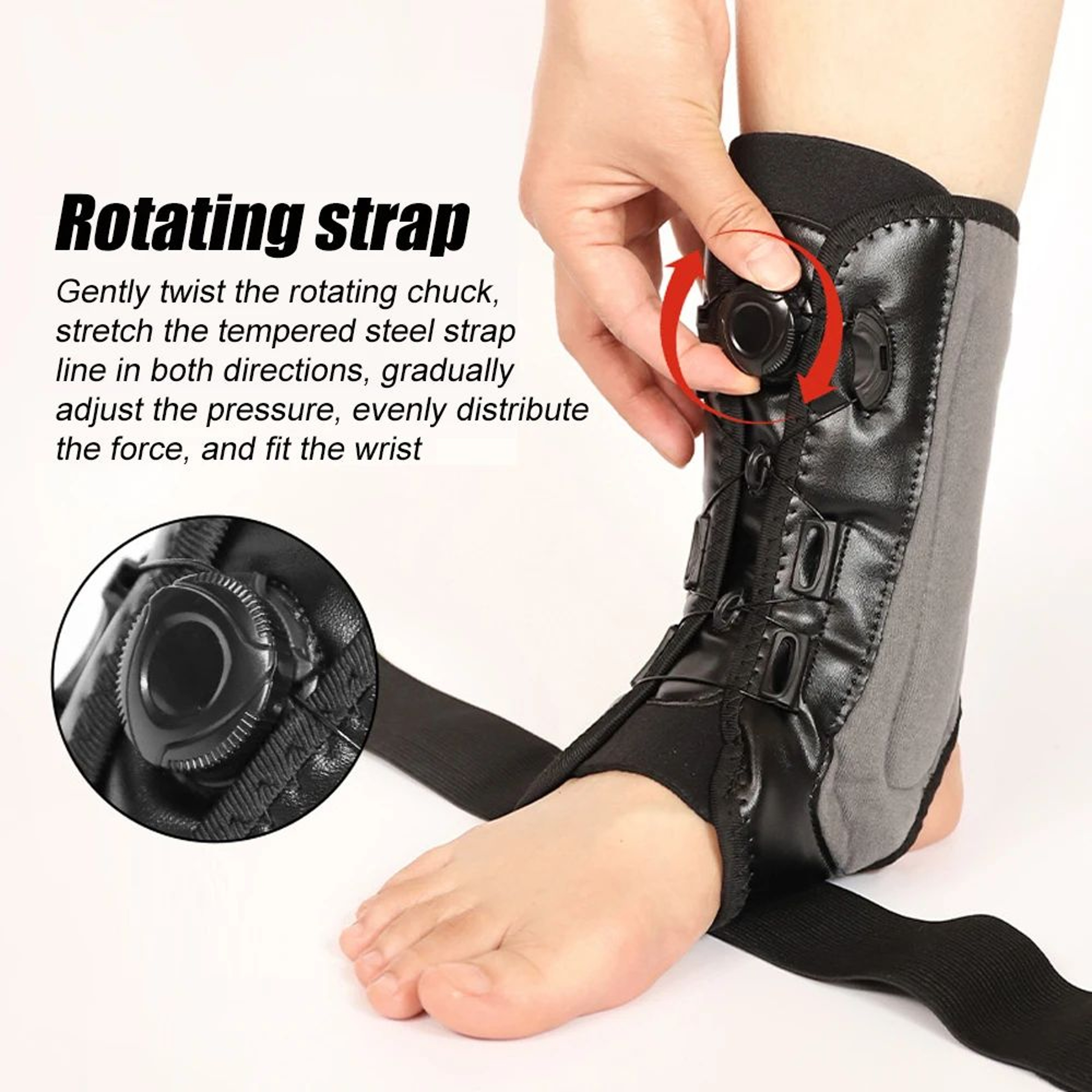 Heavy Duty Lace Up Ankle Brace With Aluminum Support Plates 2