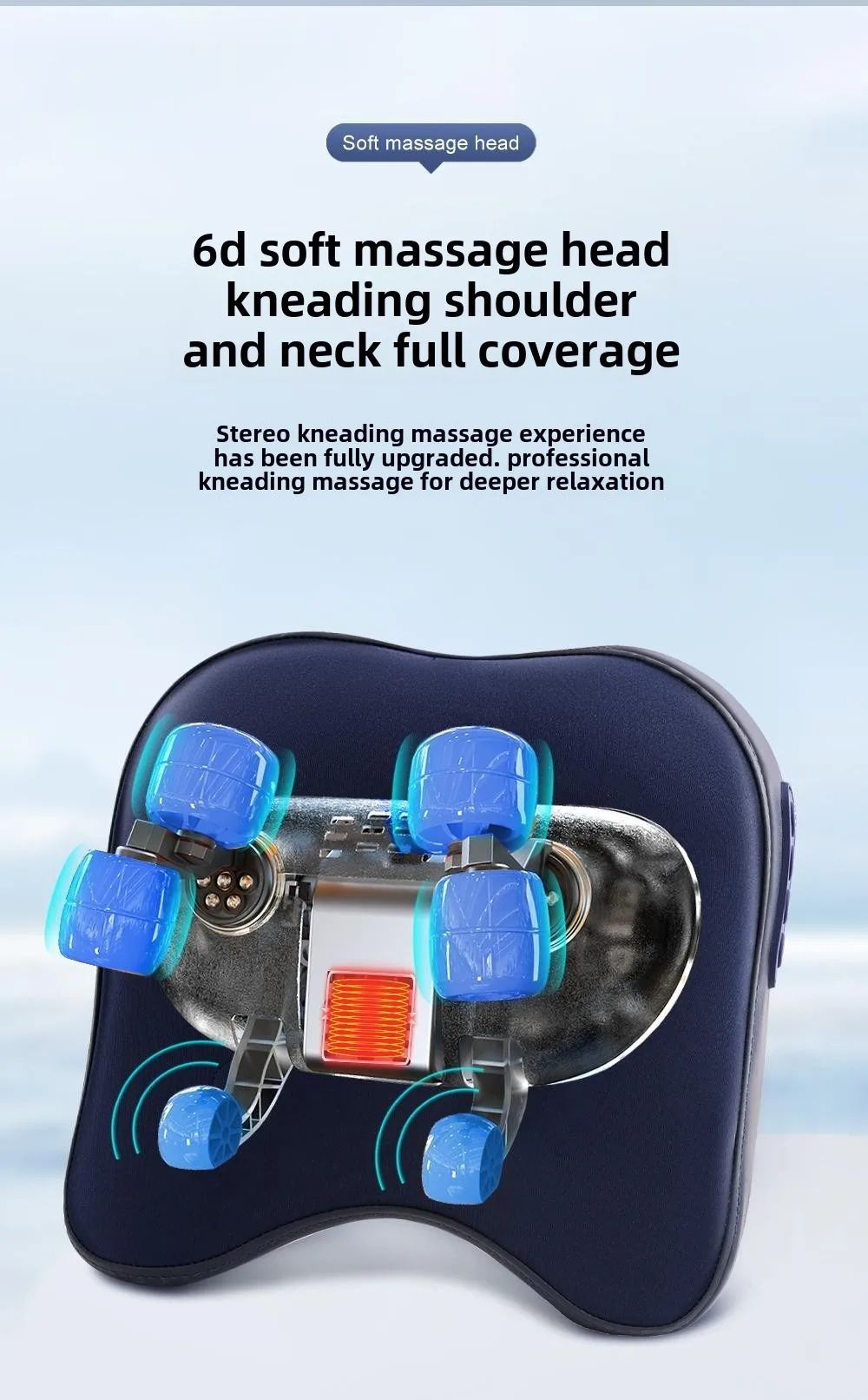 Wireless Trapezius Shiatsu Massage Pillow With Heat 7