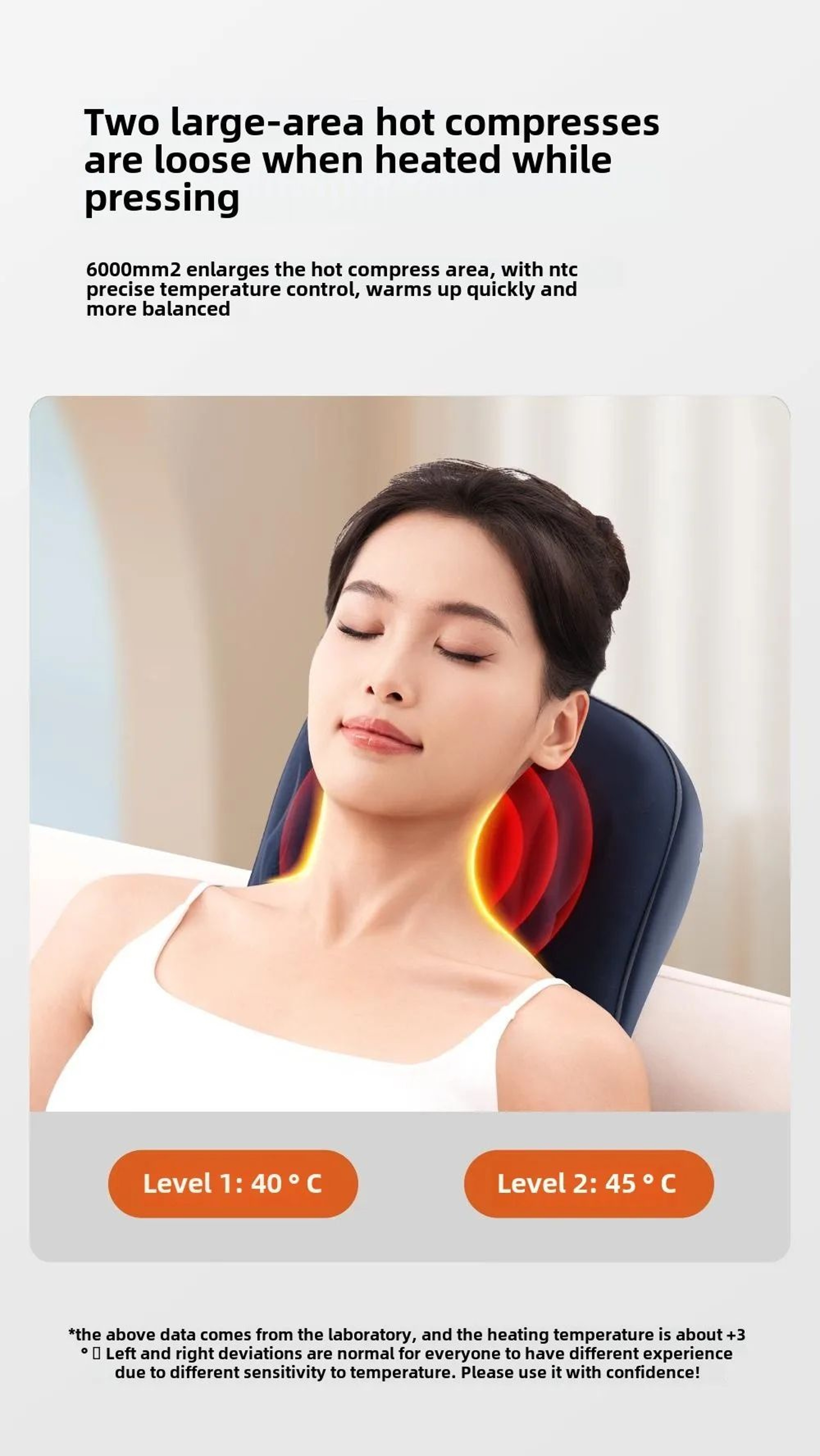 Wireless Trapezius Shiatsu Massage Pillow With Heat 10