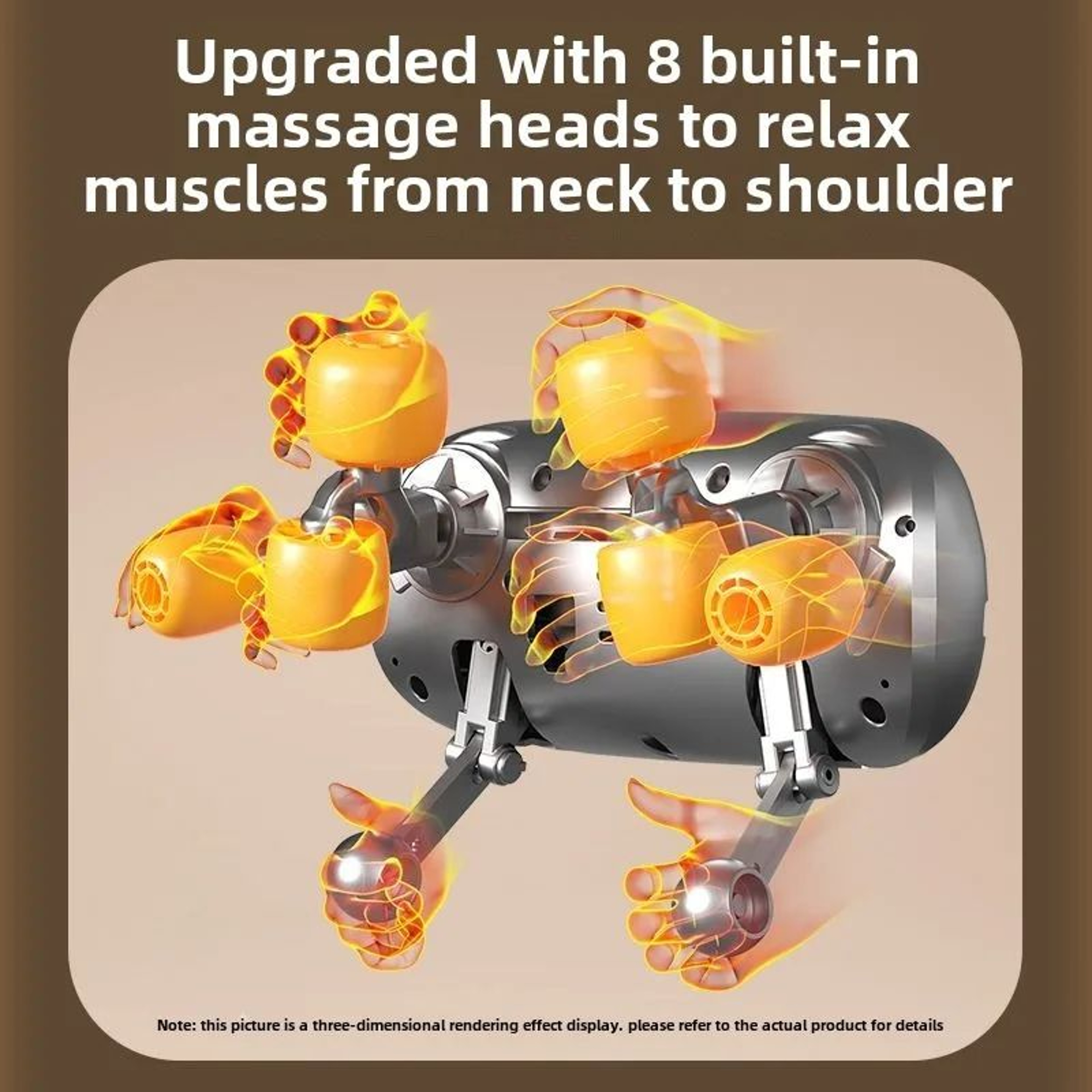 8 Head Wireless Neck And Shoulder Massage Shawl With Heat 5