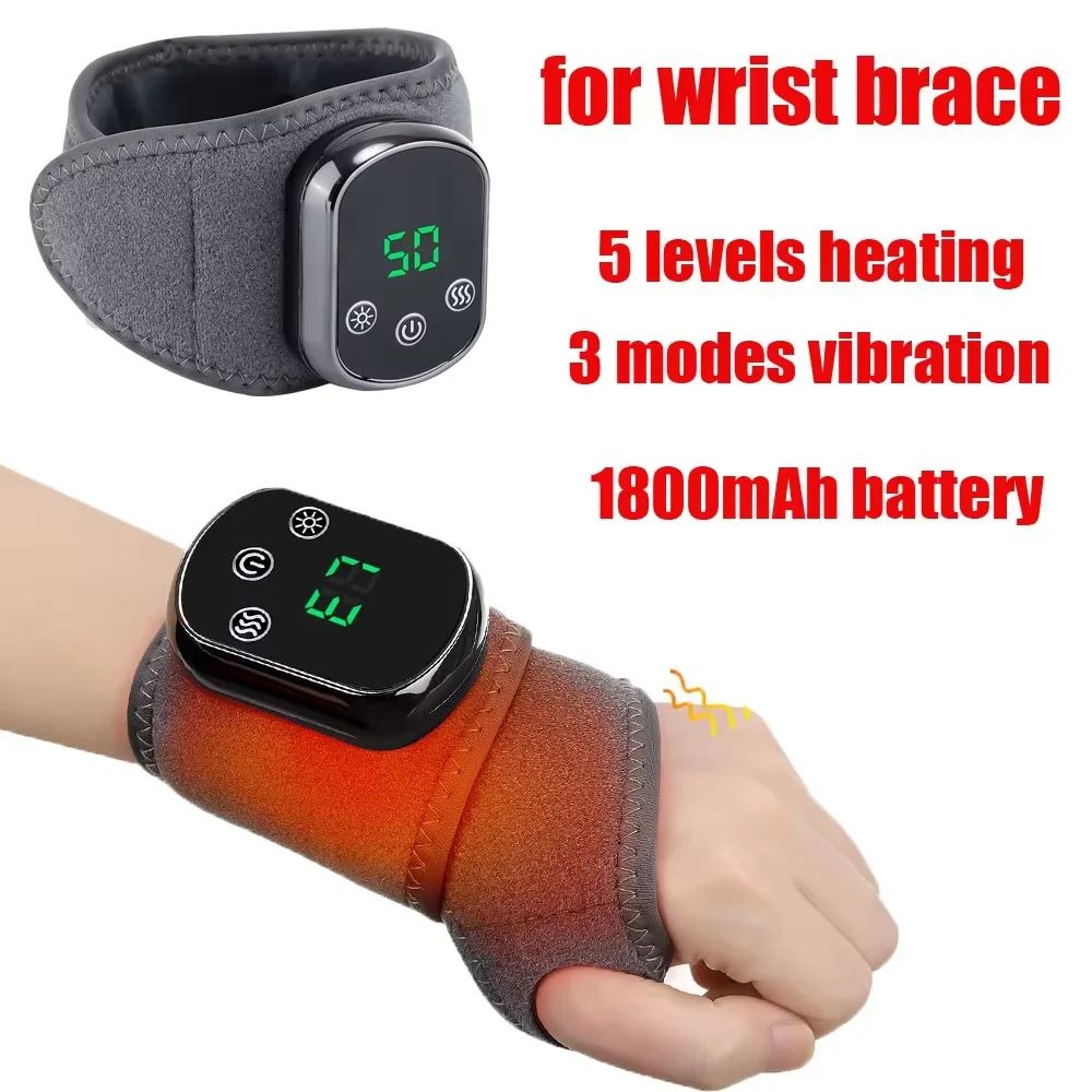 Cordless Heated Ankle Massager Wrap With Vibration And 5 Heat Levels 7