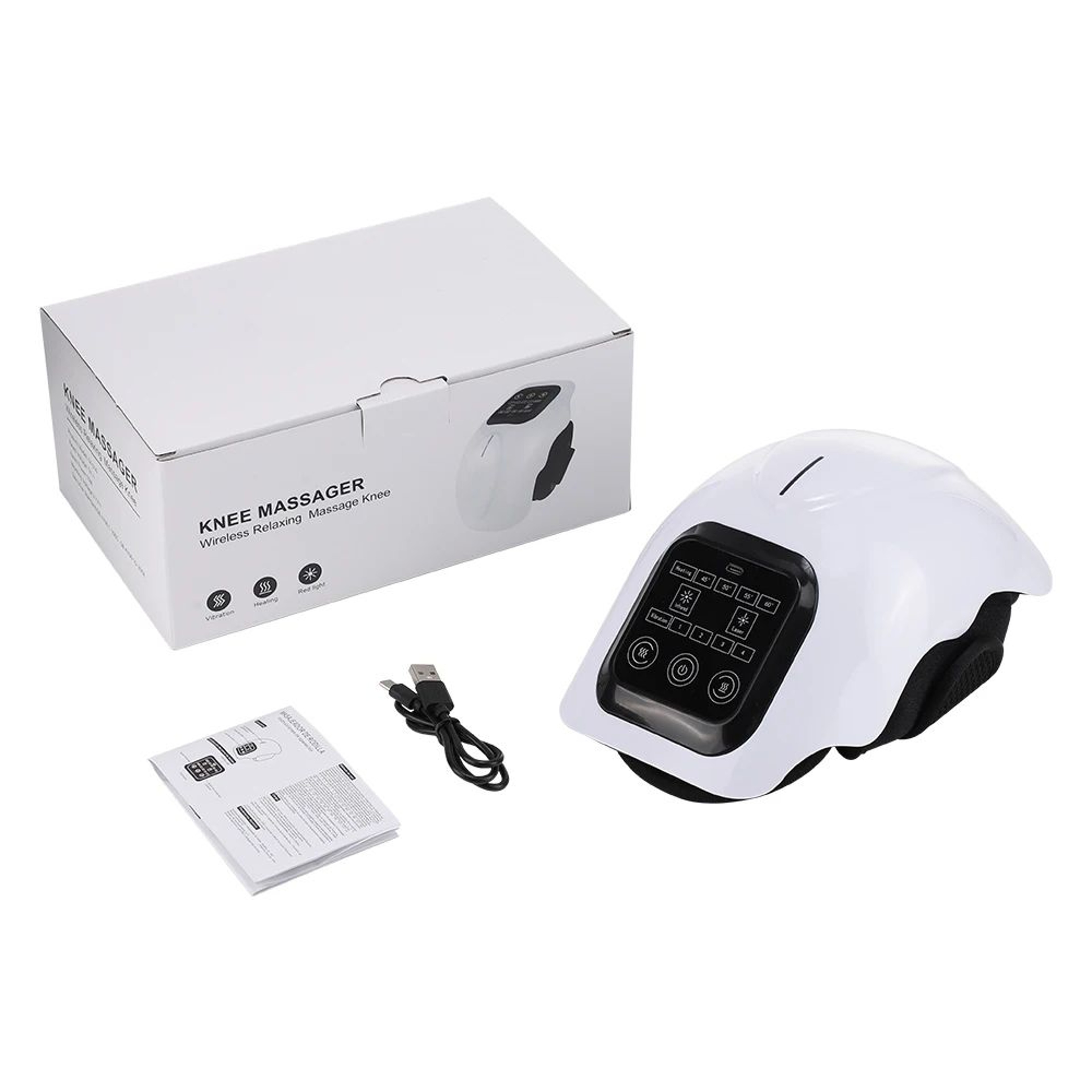 Cordless Heated Knee Massager With Vibration And 4 Heat Levels 6