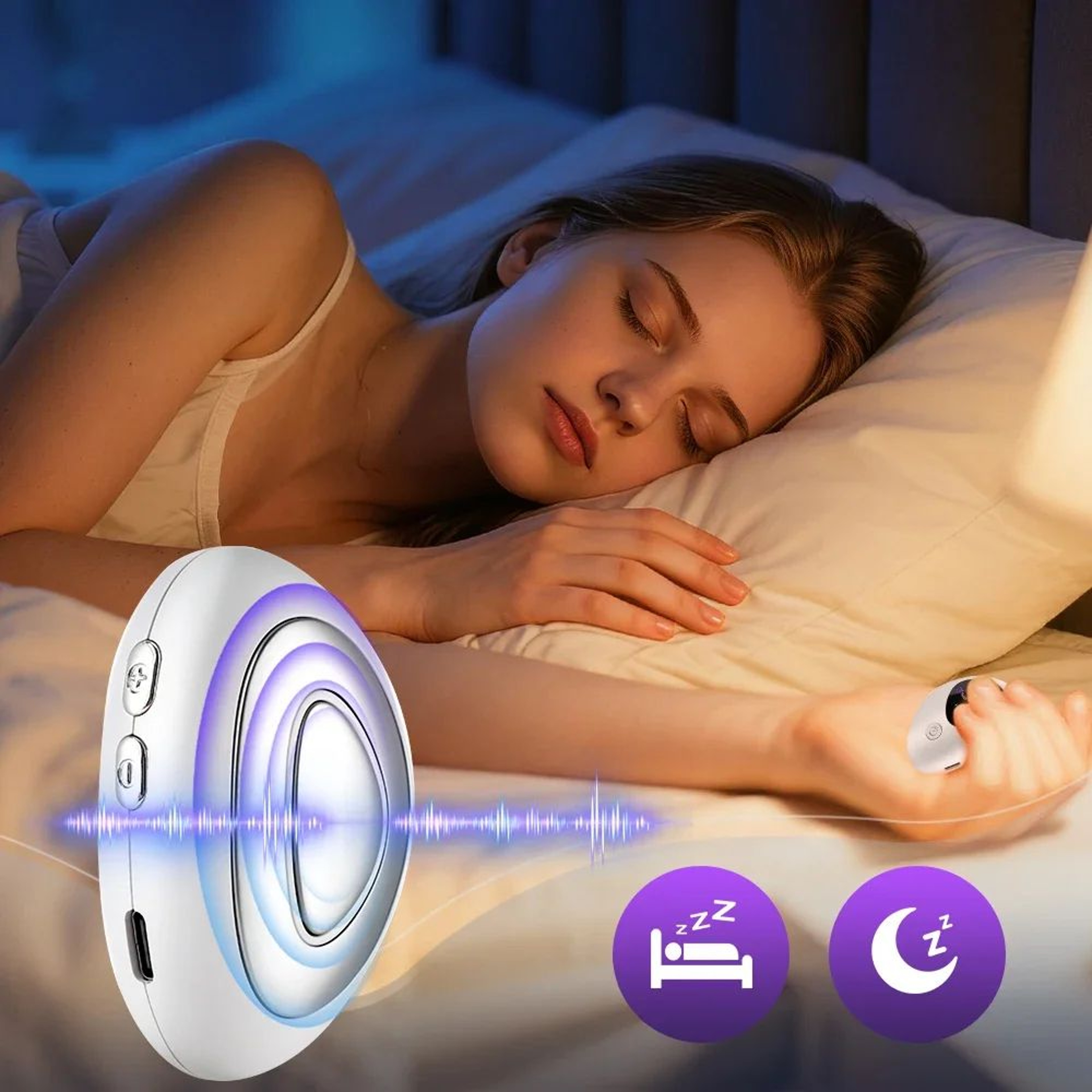 Microcurrent EMS Sleep Aid Device With Palm Pulse Massage 0