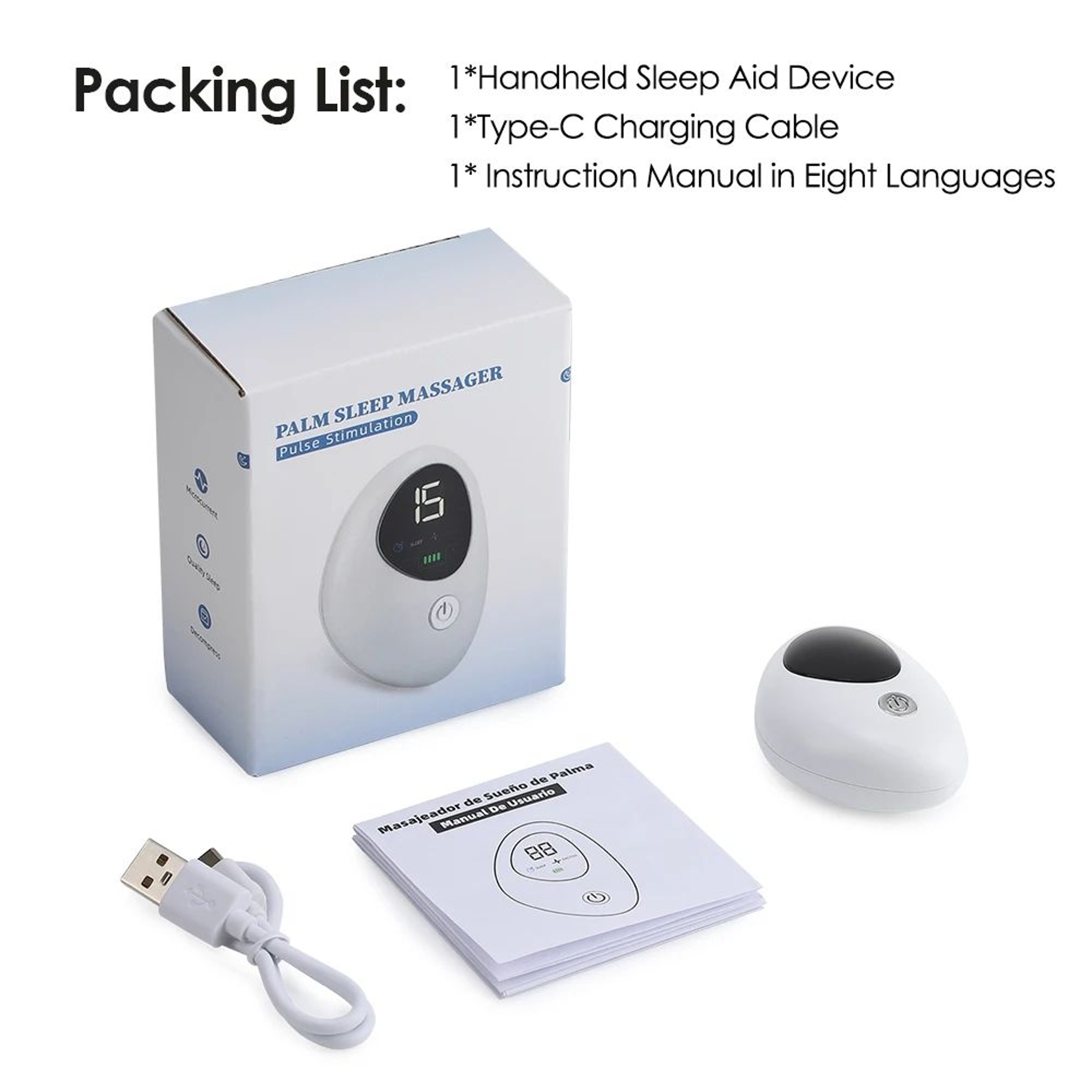 Microcurrent EMS Sleep Aid Device With Palm Pulse Massage 9