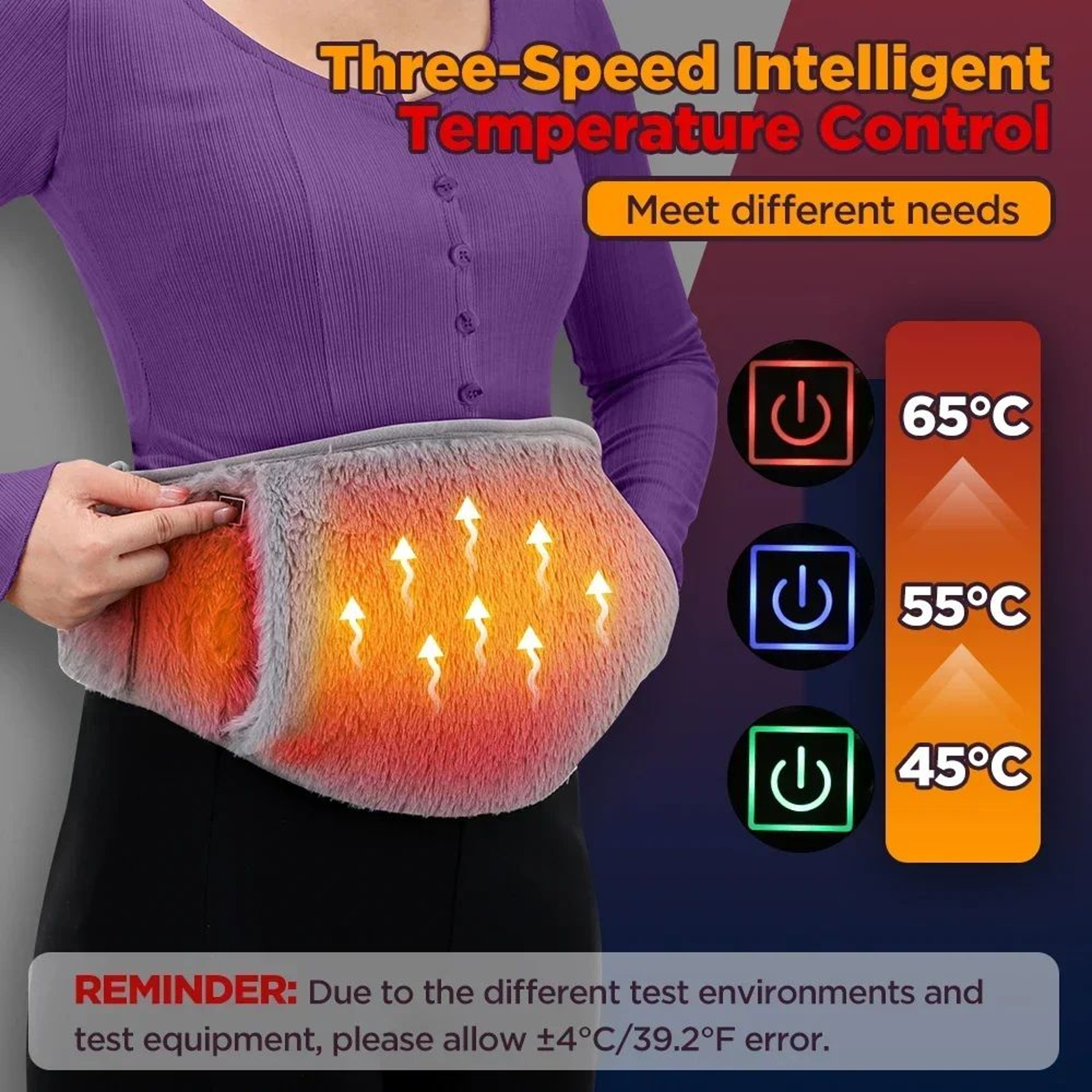Electric Heating Waist Belt With 3 Level Temperature Control 1