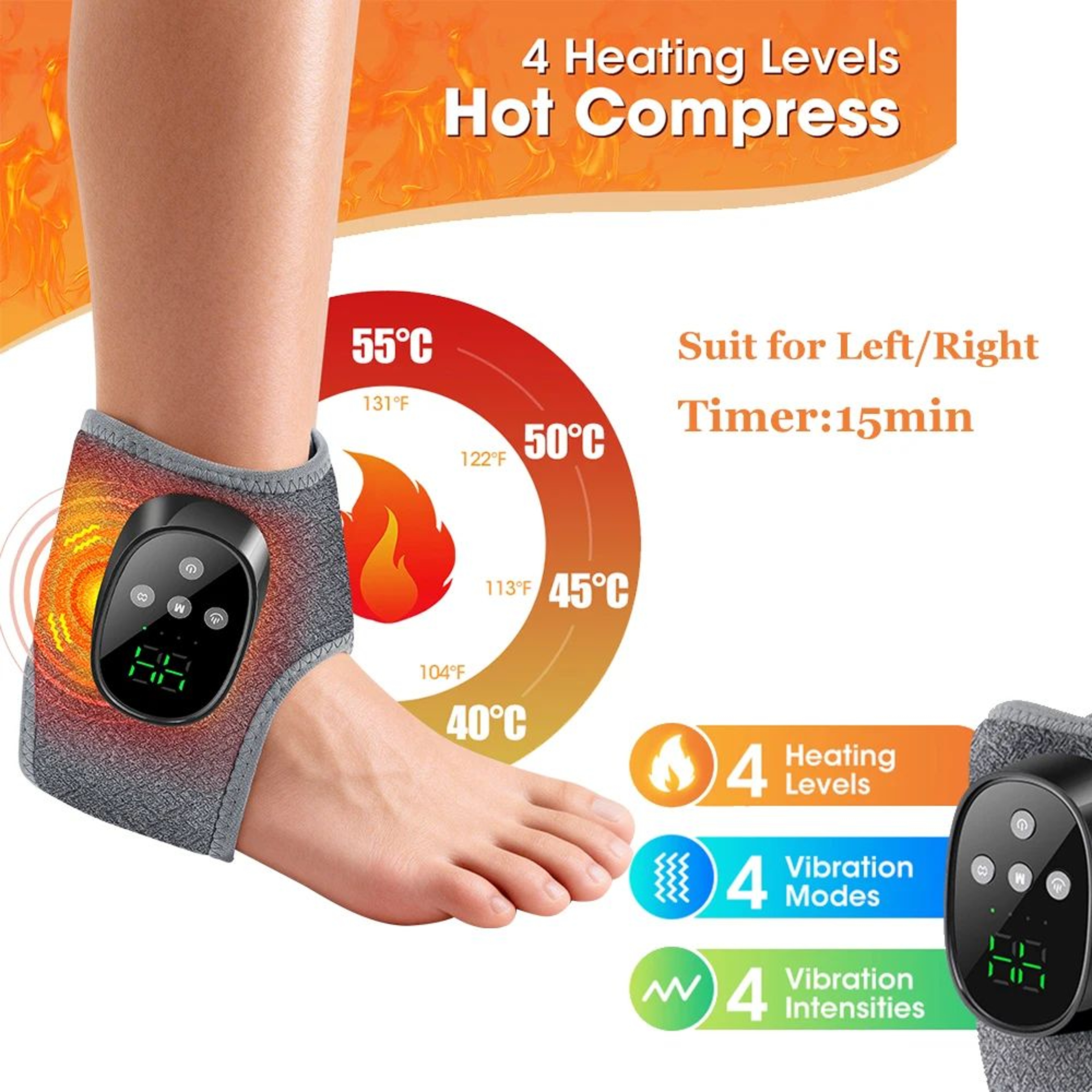 Cordless Heated Wrist And Foot Massager Wrap 20