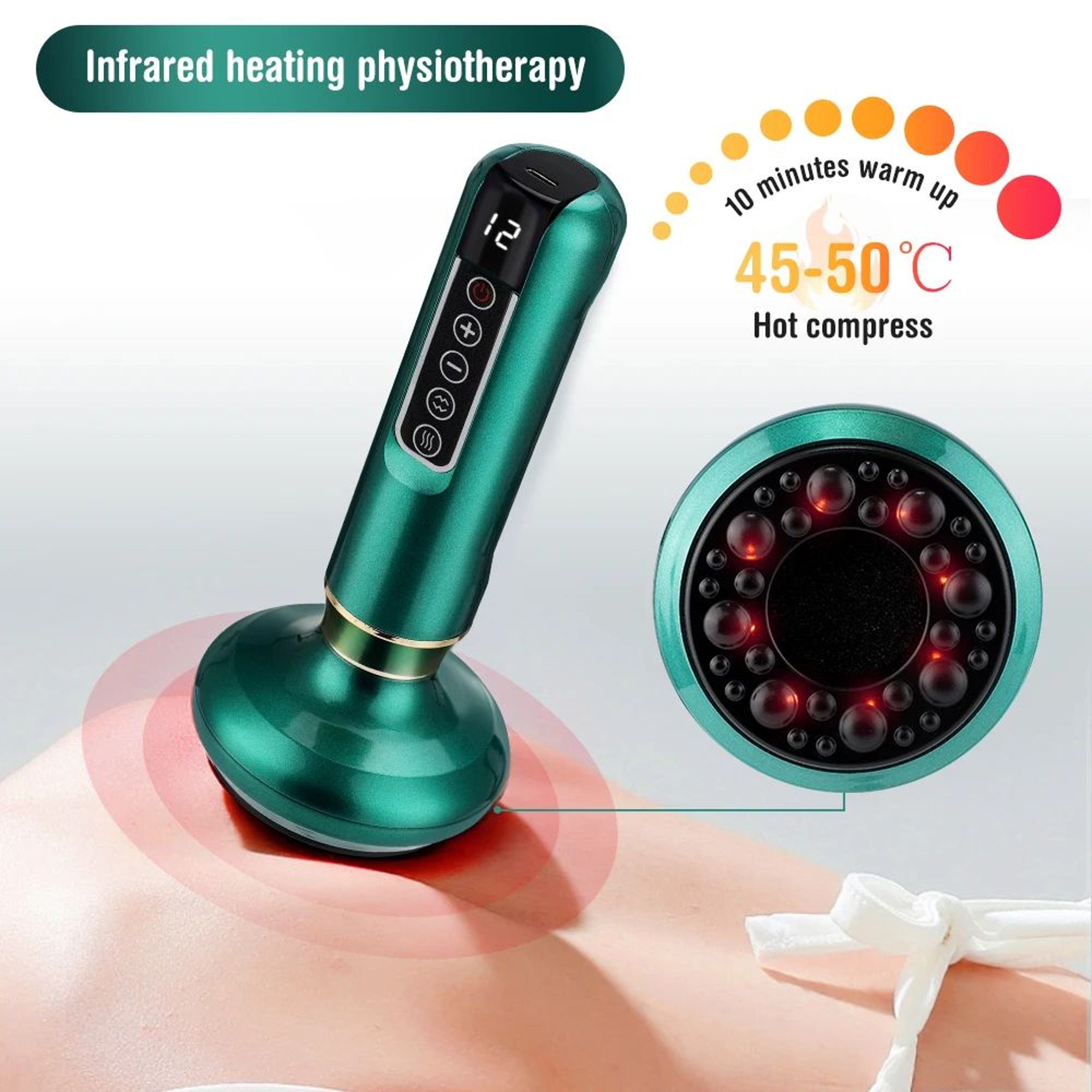 Smart Cupping Massage Machine With Heat And Red Light 4