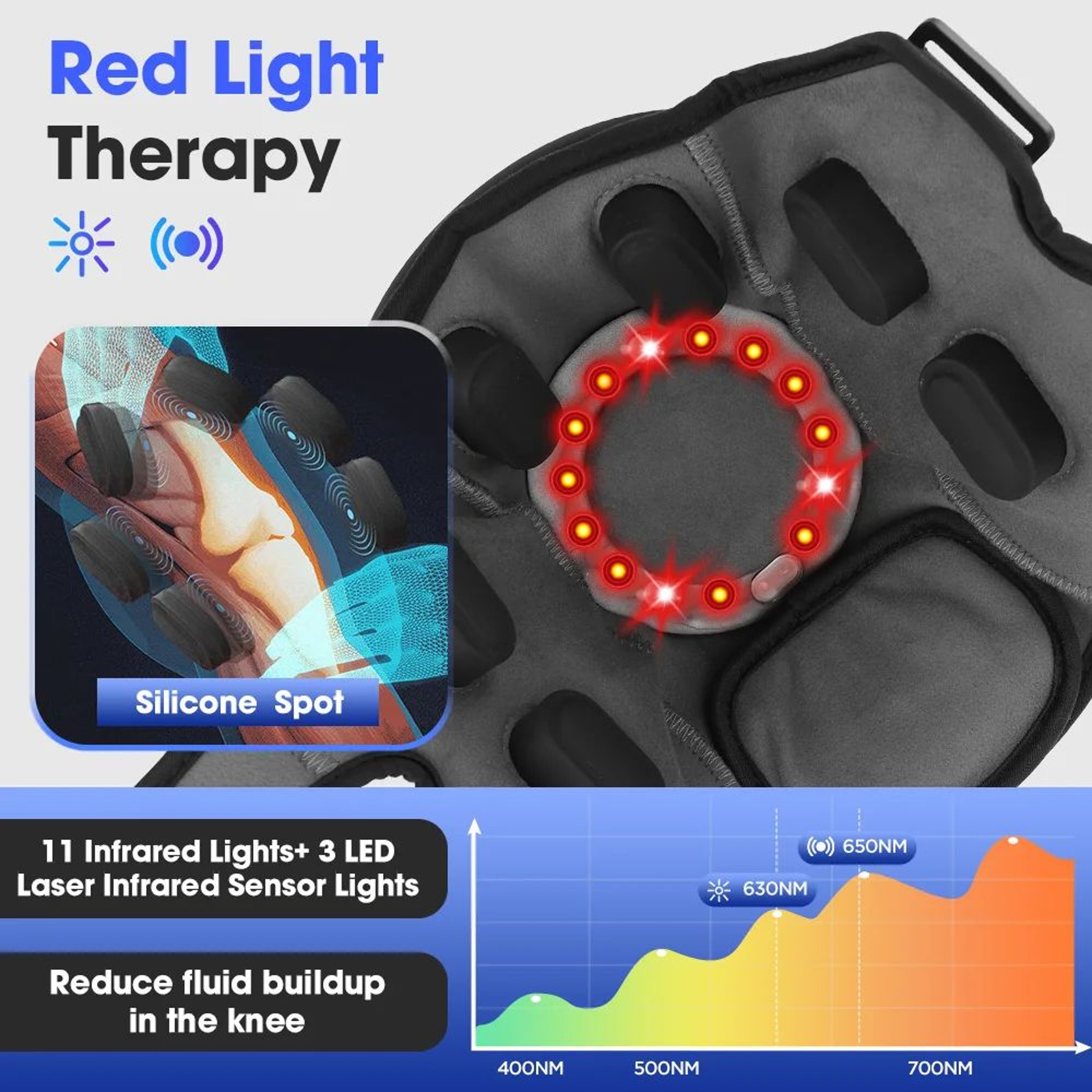 Cordless Heated Knee Massager With Heat And Vibration 1