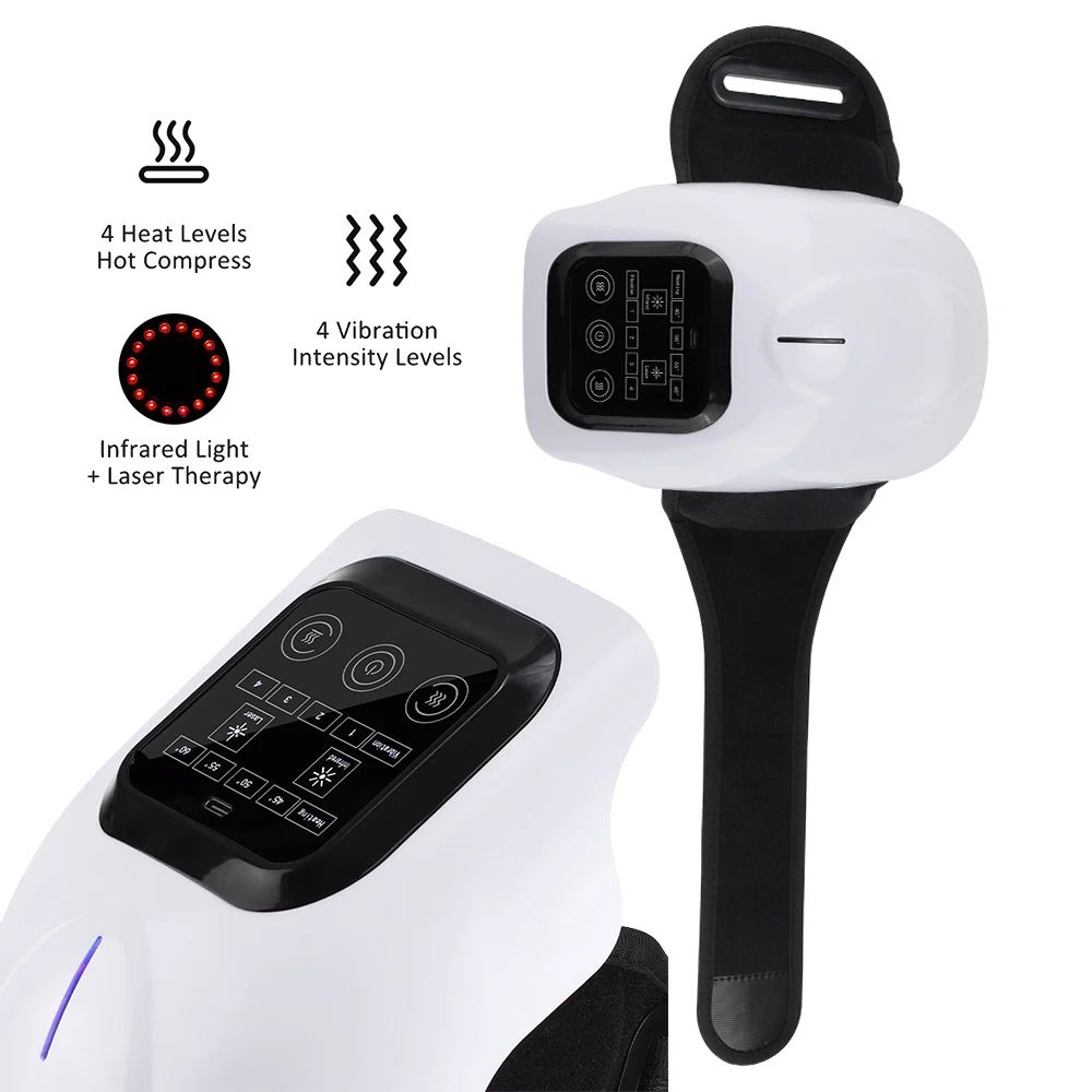 Cordless Heated Knee Massager With Vibration And Infrared Therapy 0