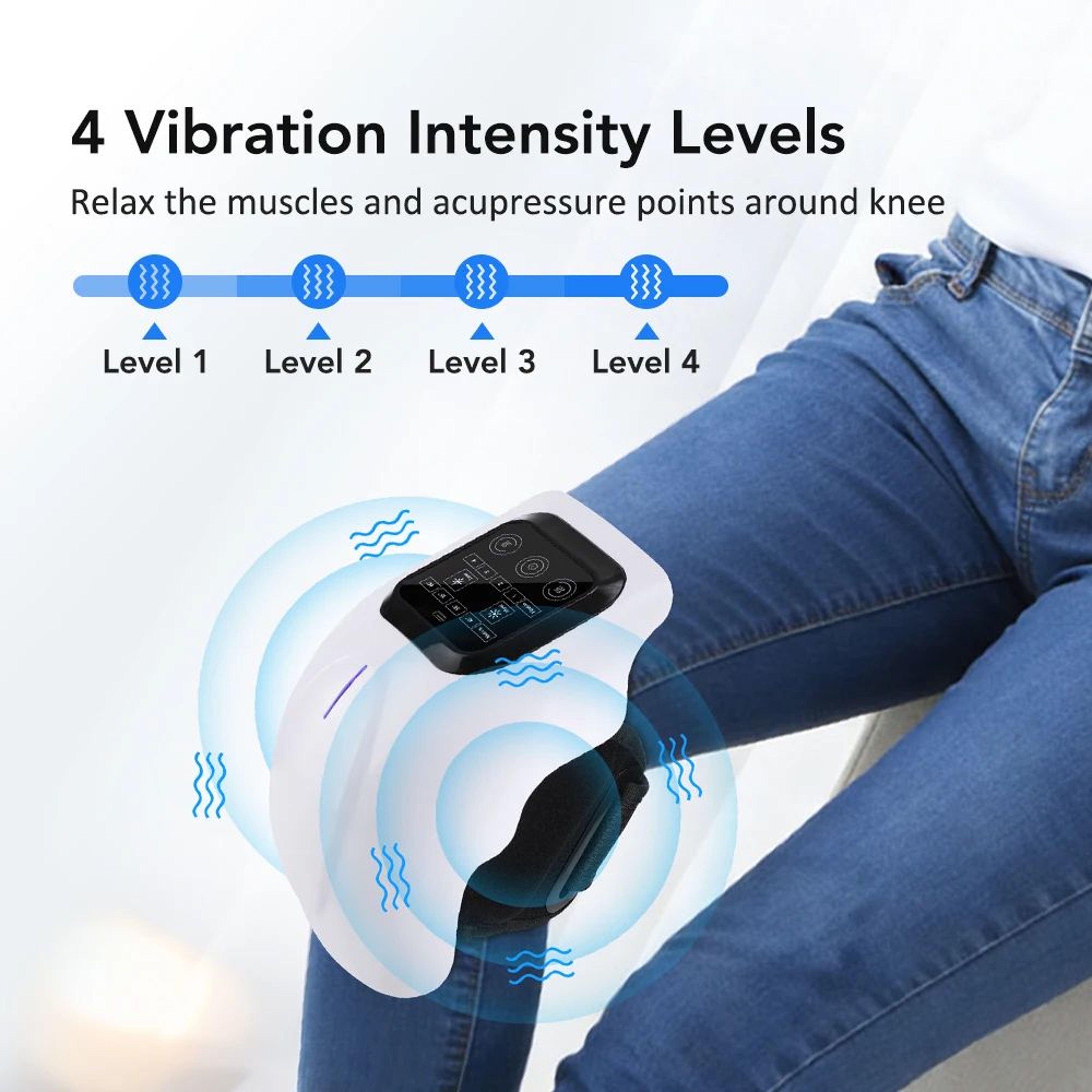 Cordless Heated Knee Massager With Vibration And Infrared Therapy 5