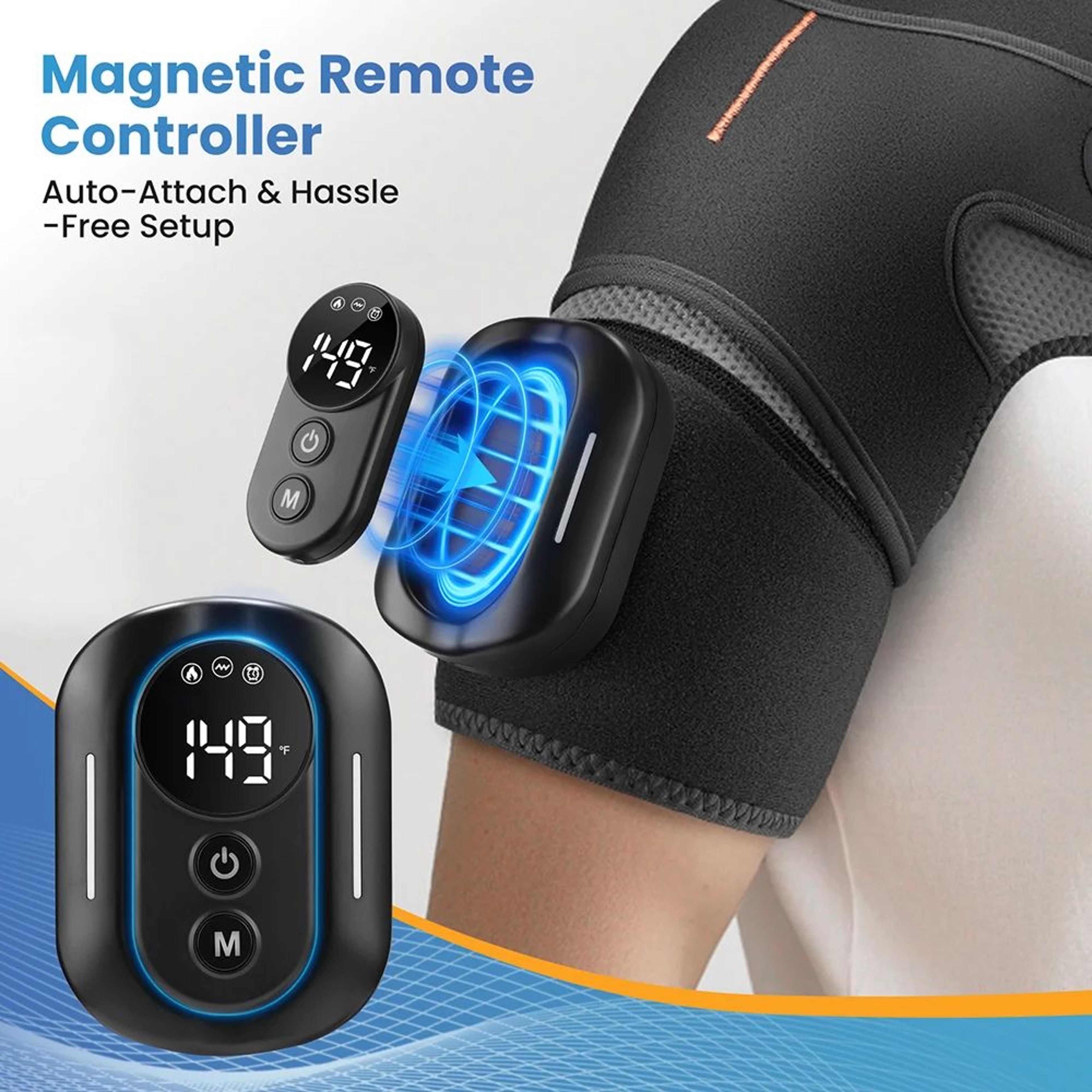 Cordless Electric Shoulder Massager With Heat Vibration And Remote Control 4