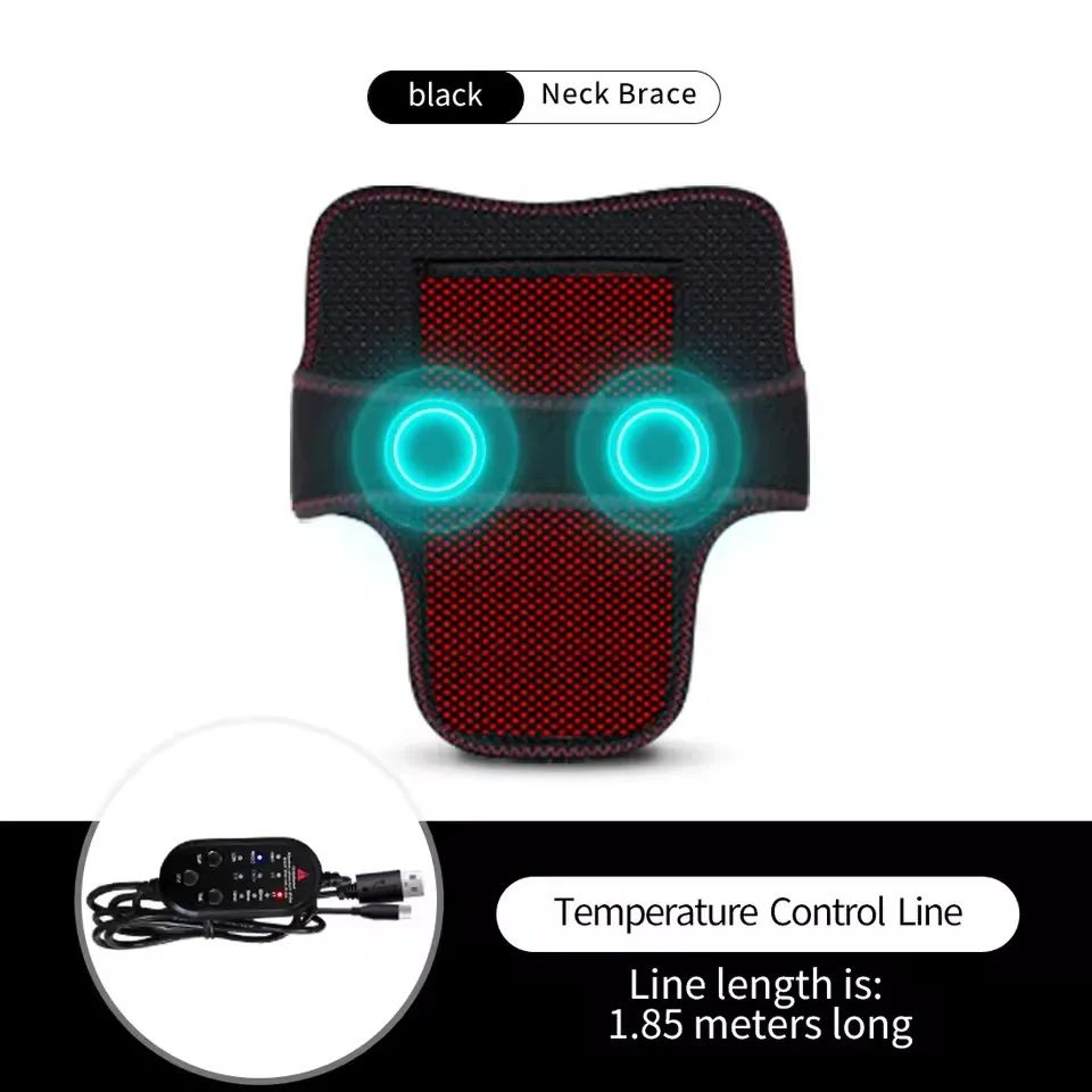 Electric Heated Neck Brace Massager With 3 Heat Levels 7
