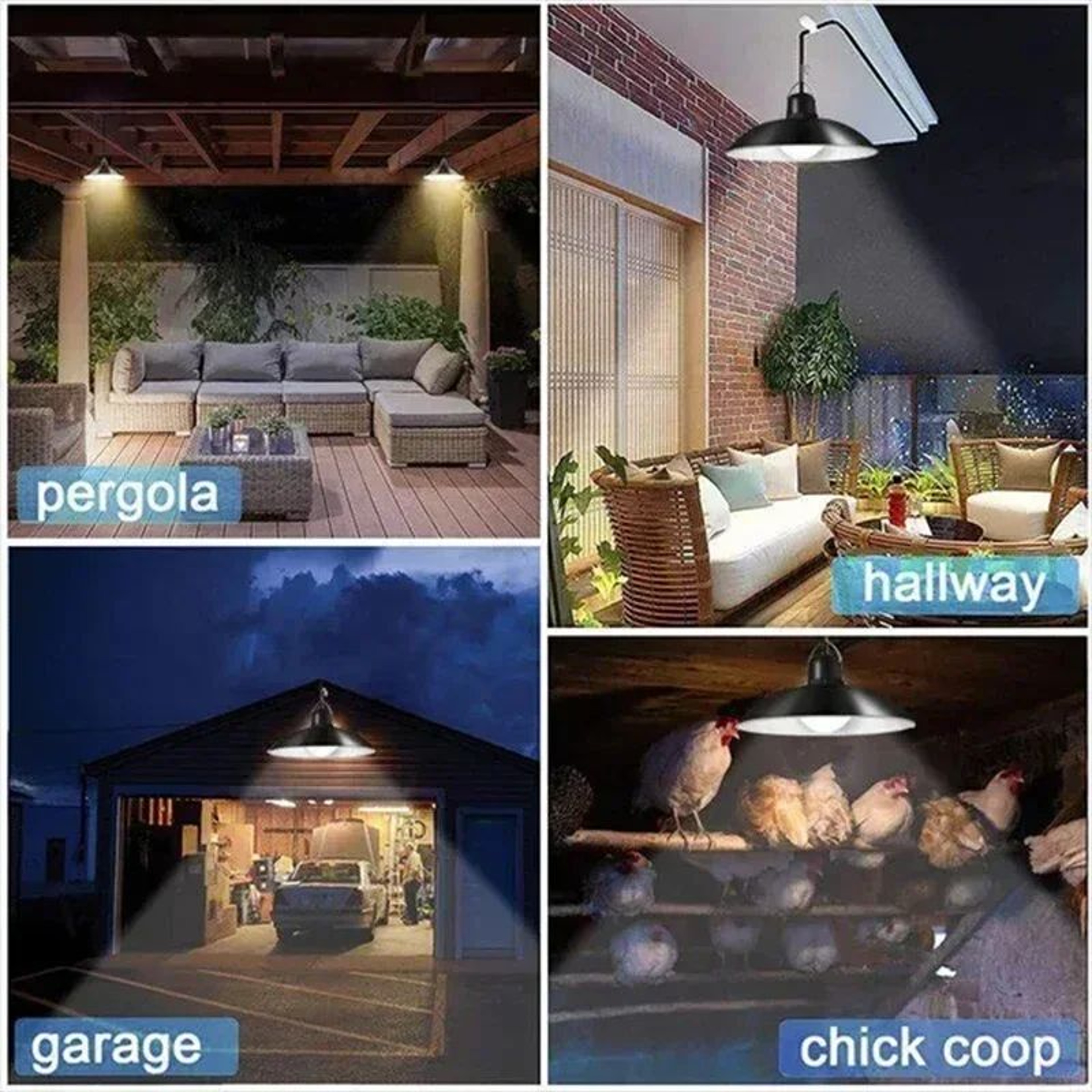 LED Solar Powered Pendant Hanging Light With Remote Control 1