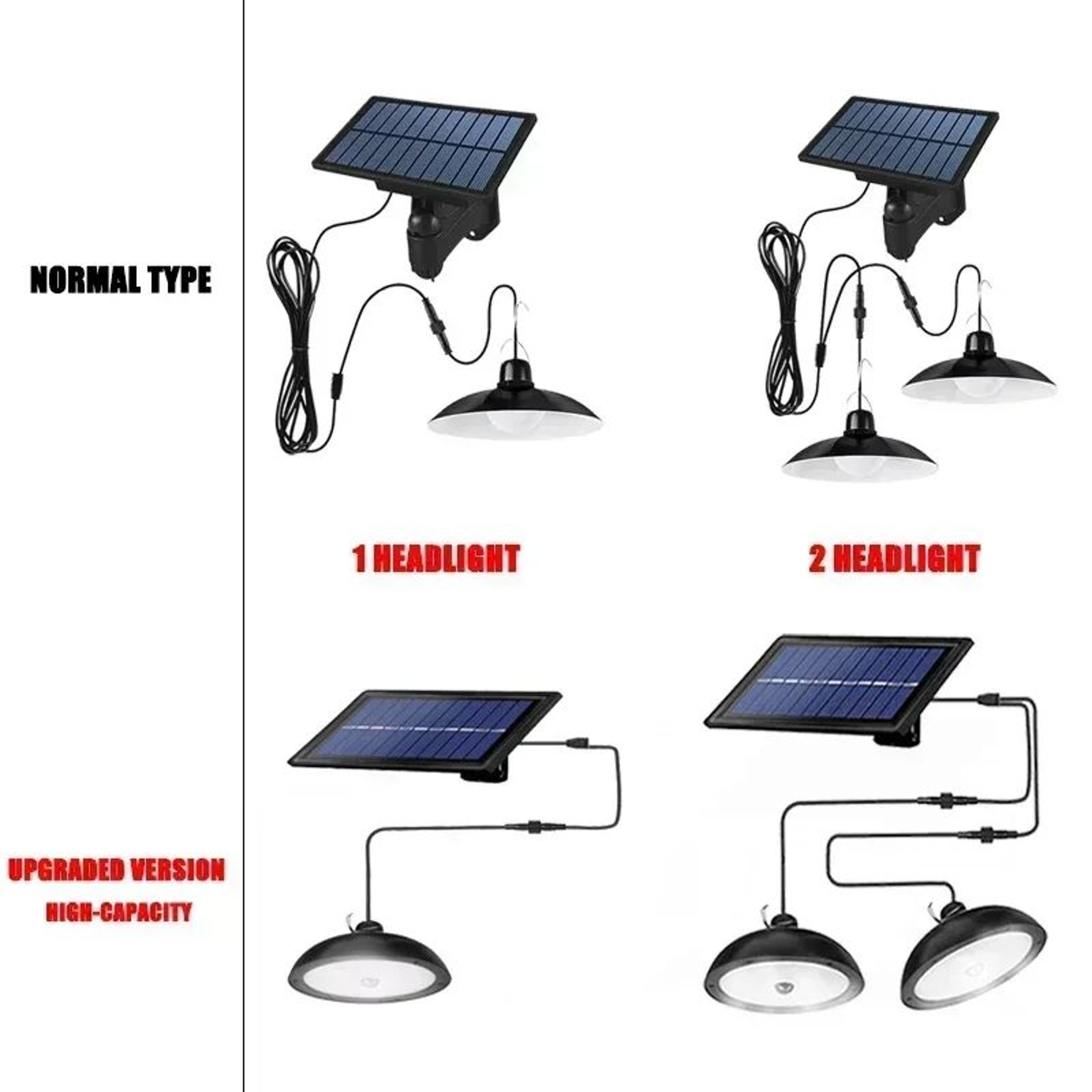 Solar LED Pendant Light Waterproof Hanging Lamp With Remote Control 3