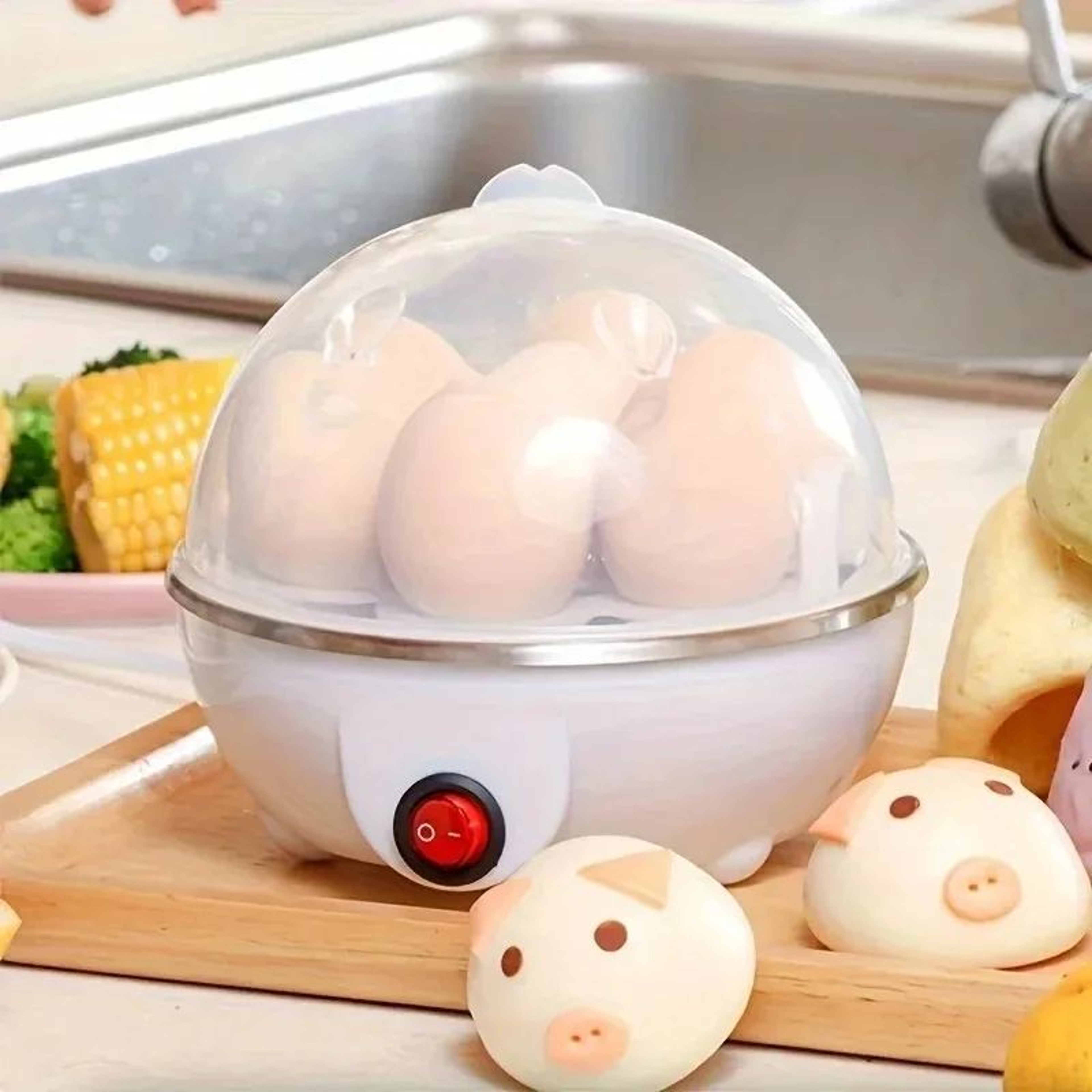 Automatic 7 Egg Electric Cooker With Auto Shut Off 0