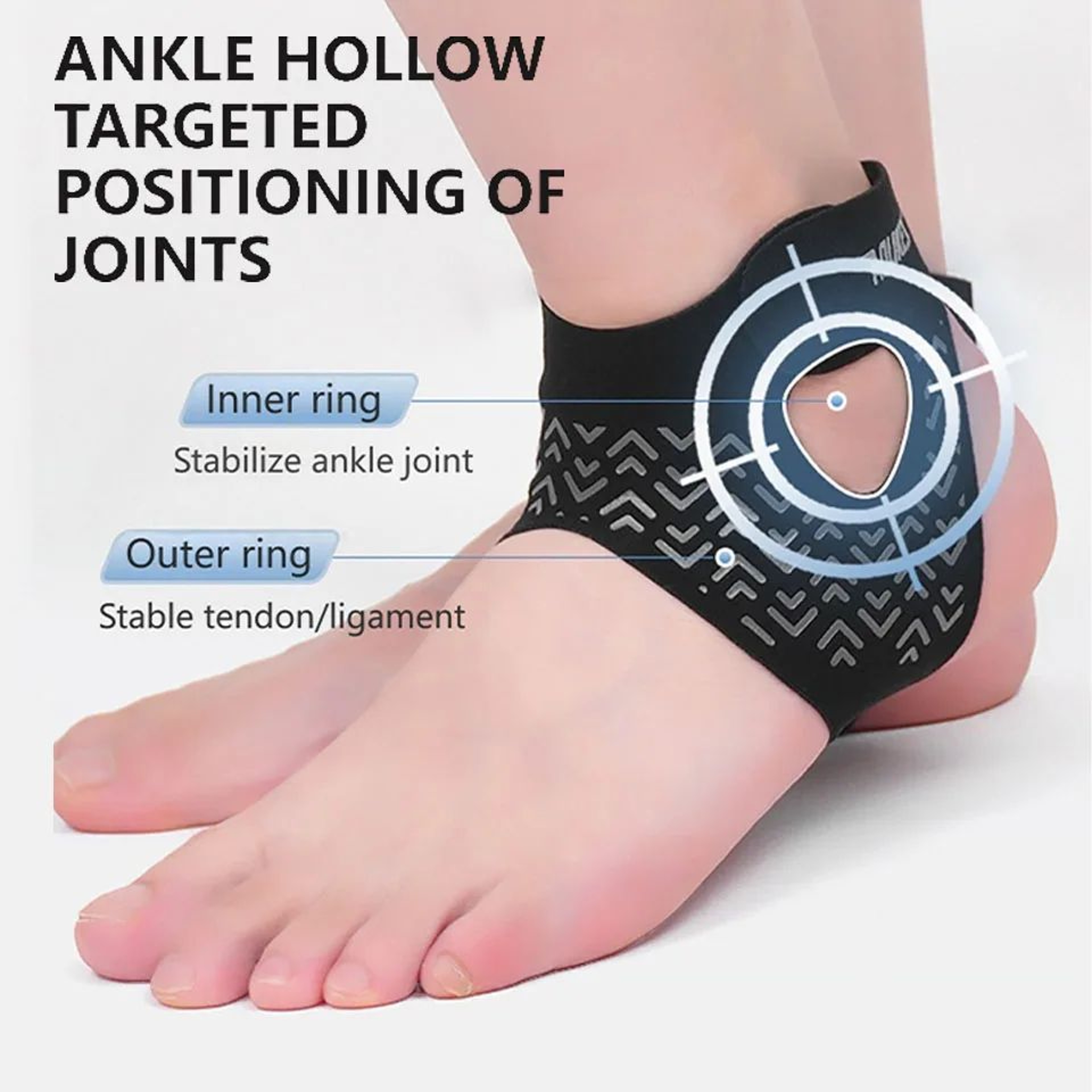 AOLIKES Ultra Thin Ankle Brace With Bi Directional Compression Straps 3