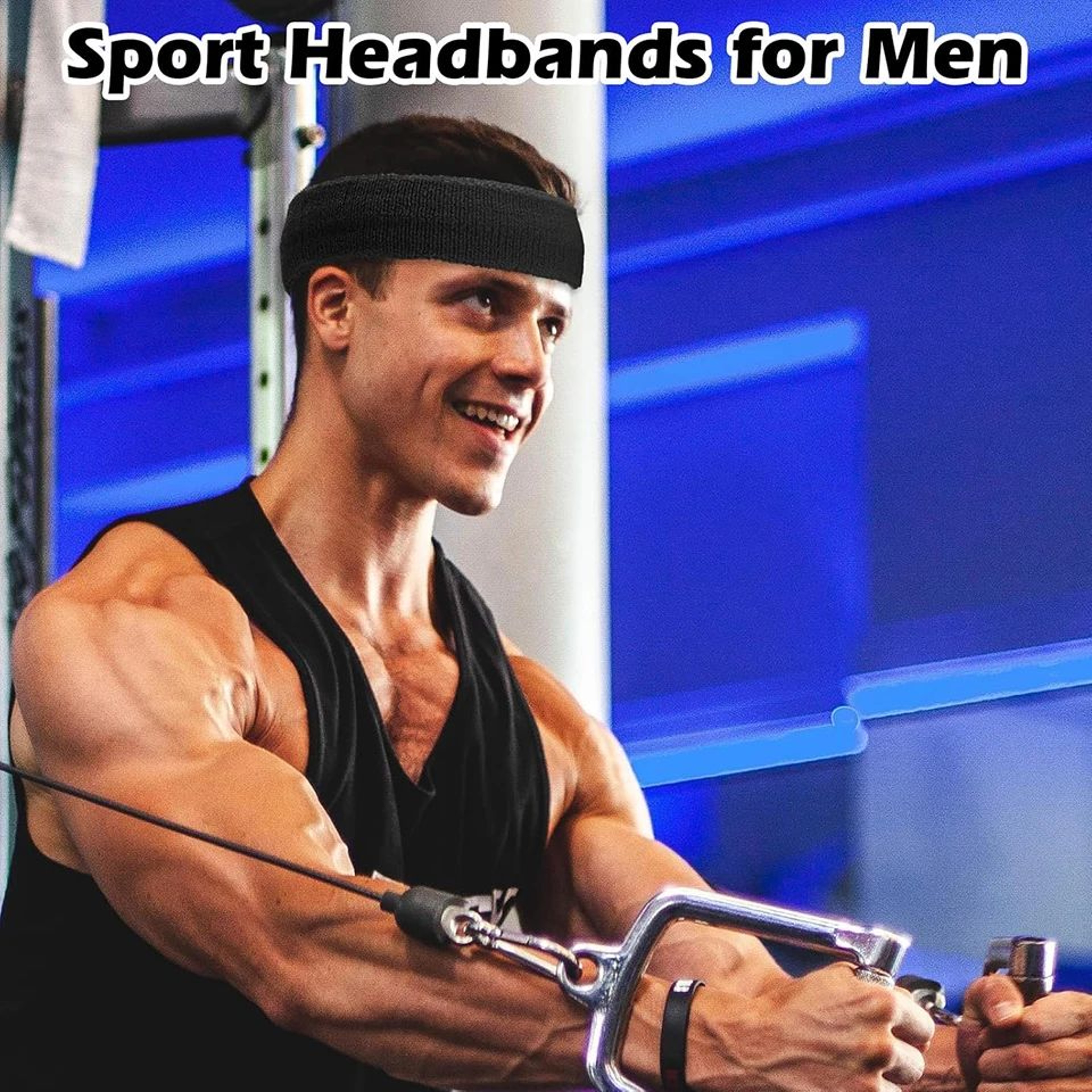 AOLIKES Cotton Sports Headband Moisture Wicking Sweatband 3