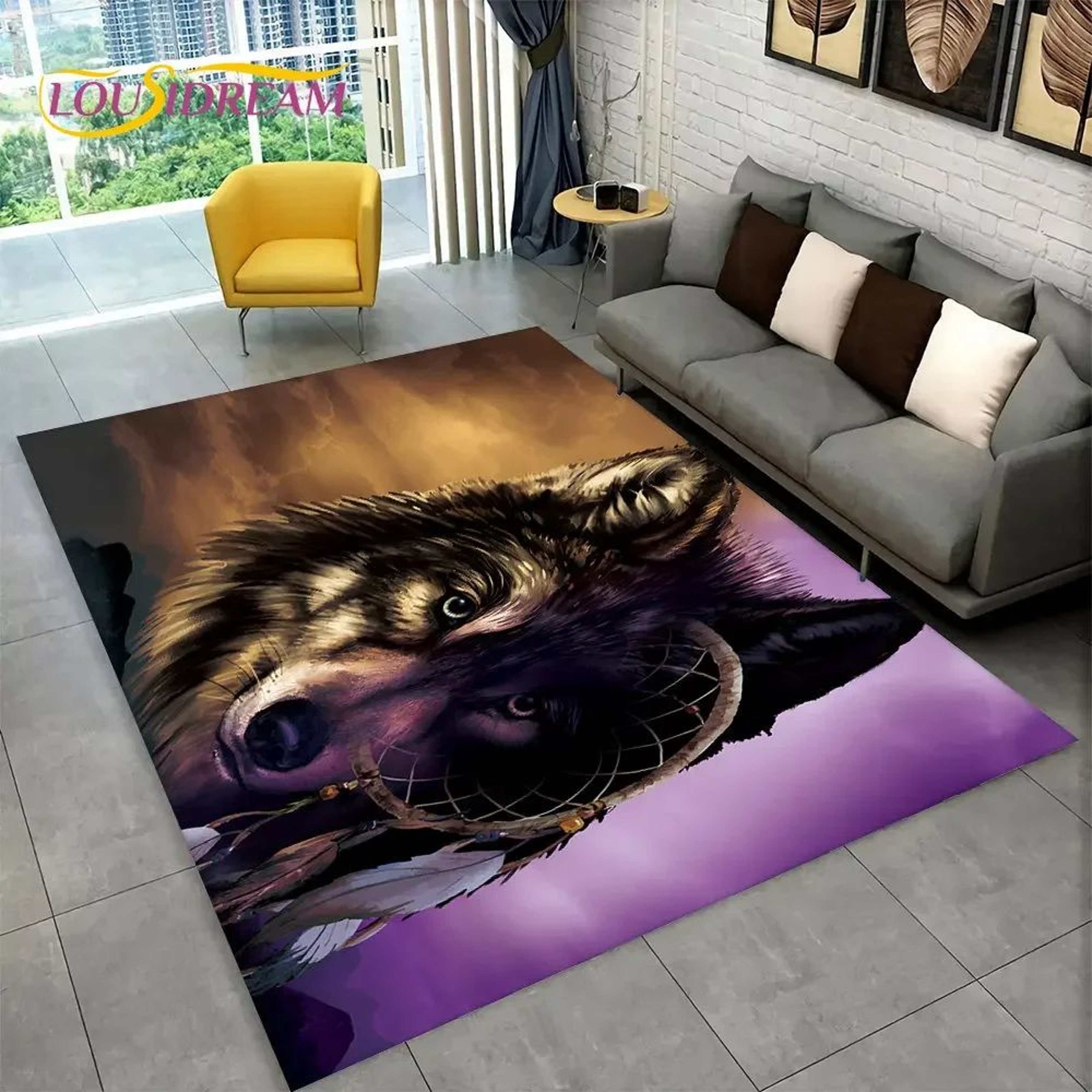 3D Wild Animal Area Rug Non Slip Floor Carpet Mat 10