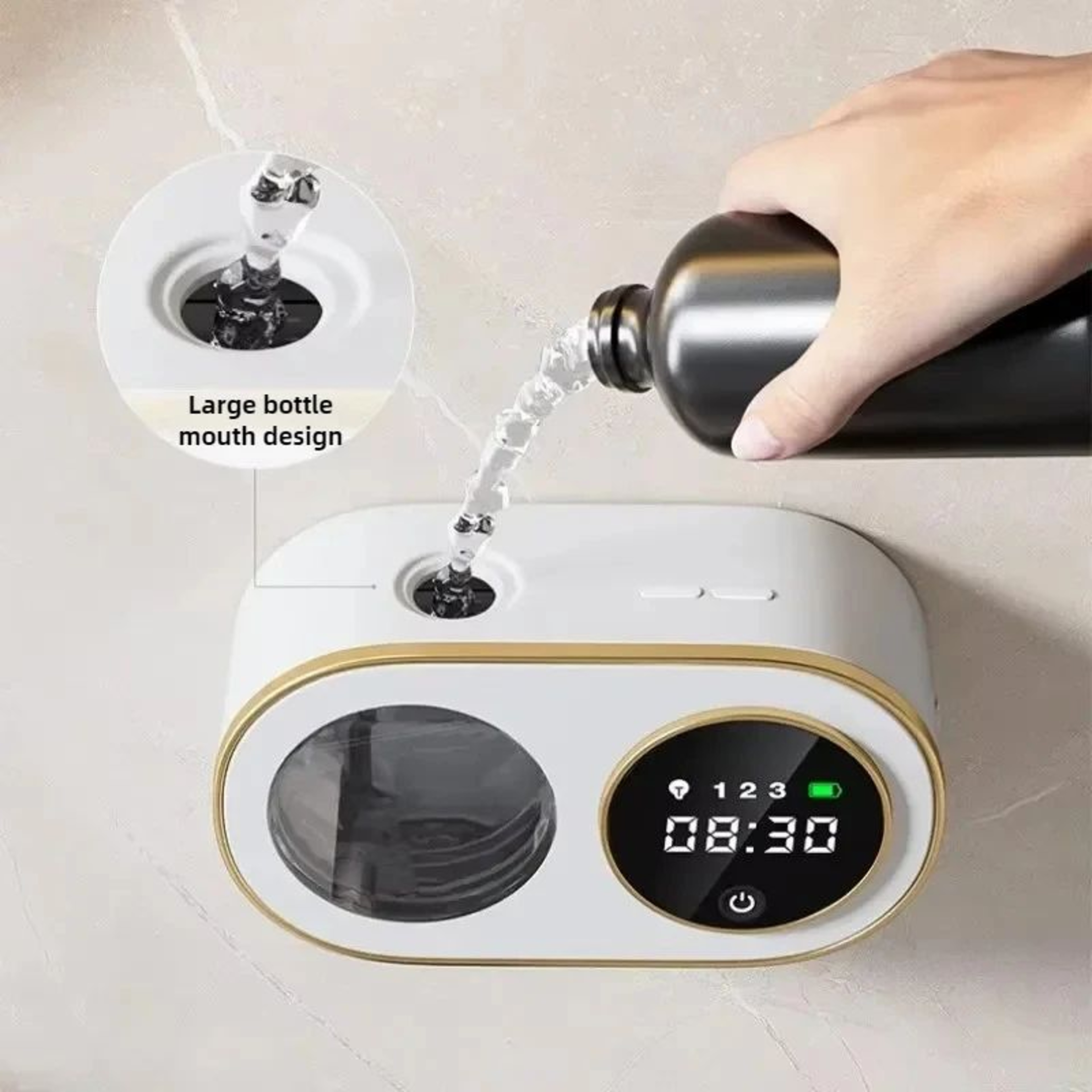 Wall Mounted Automatic Soap Dispenser With LED Sensor 2