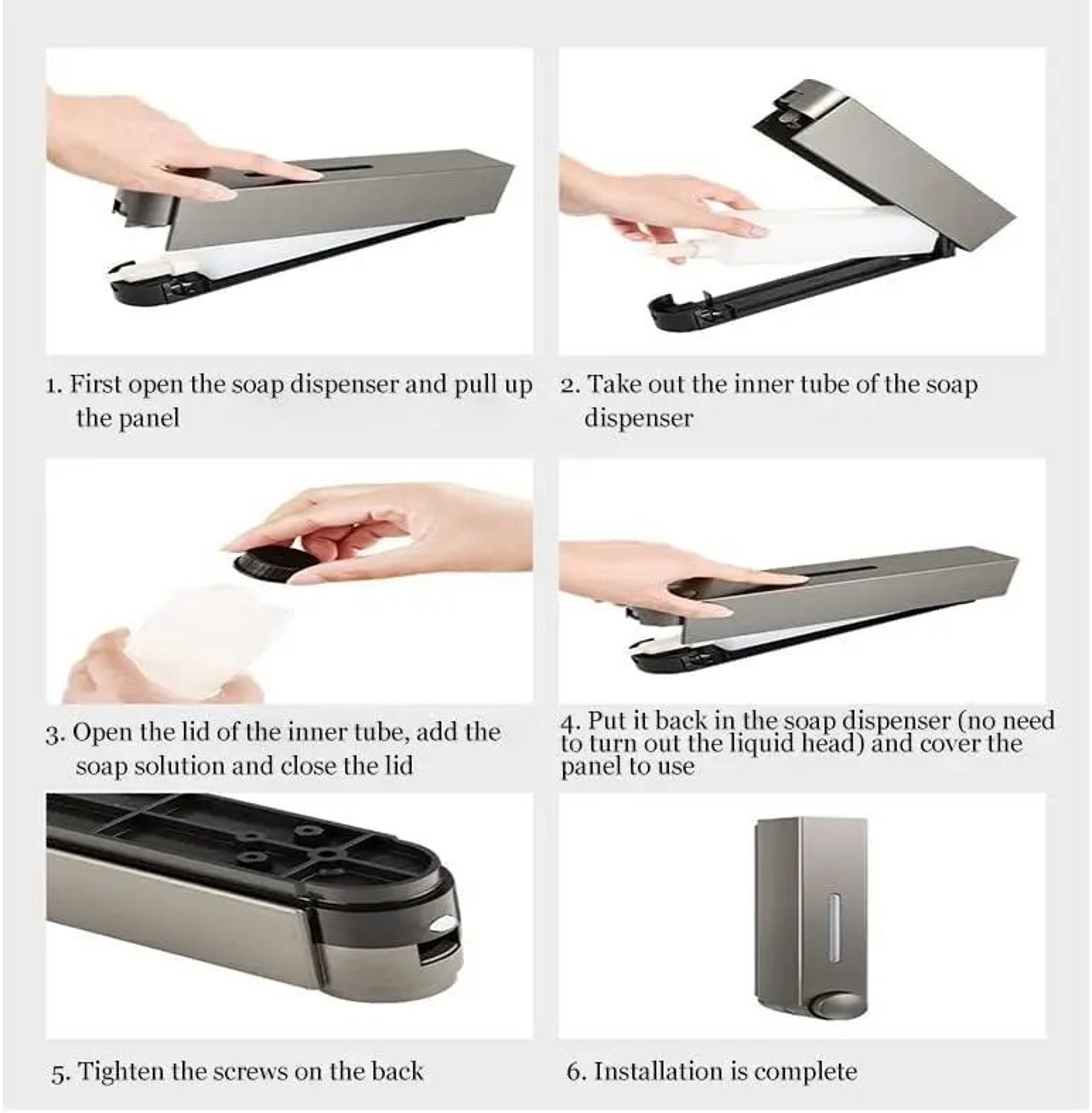 Wall Mounted Manual Liquid Soap Dispenser For Bathroom And Kitchen 4