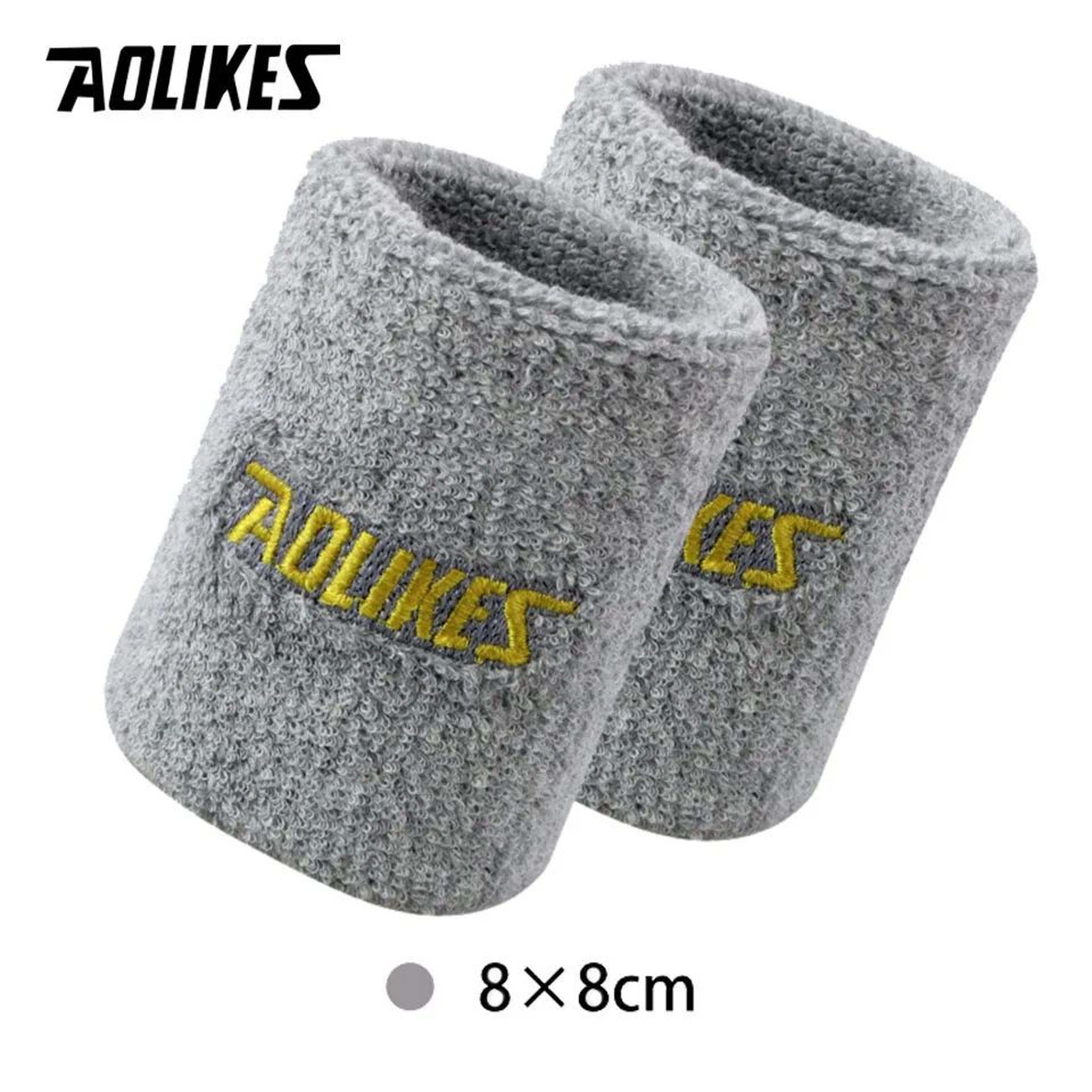 AOLIKES Cotton Sports Wrist Sweatband For Gym And Tennis 14