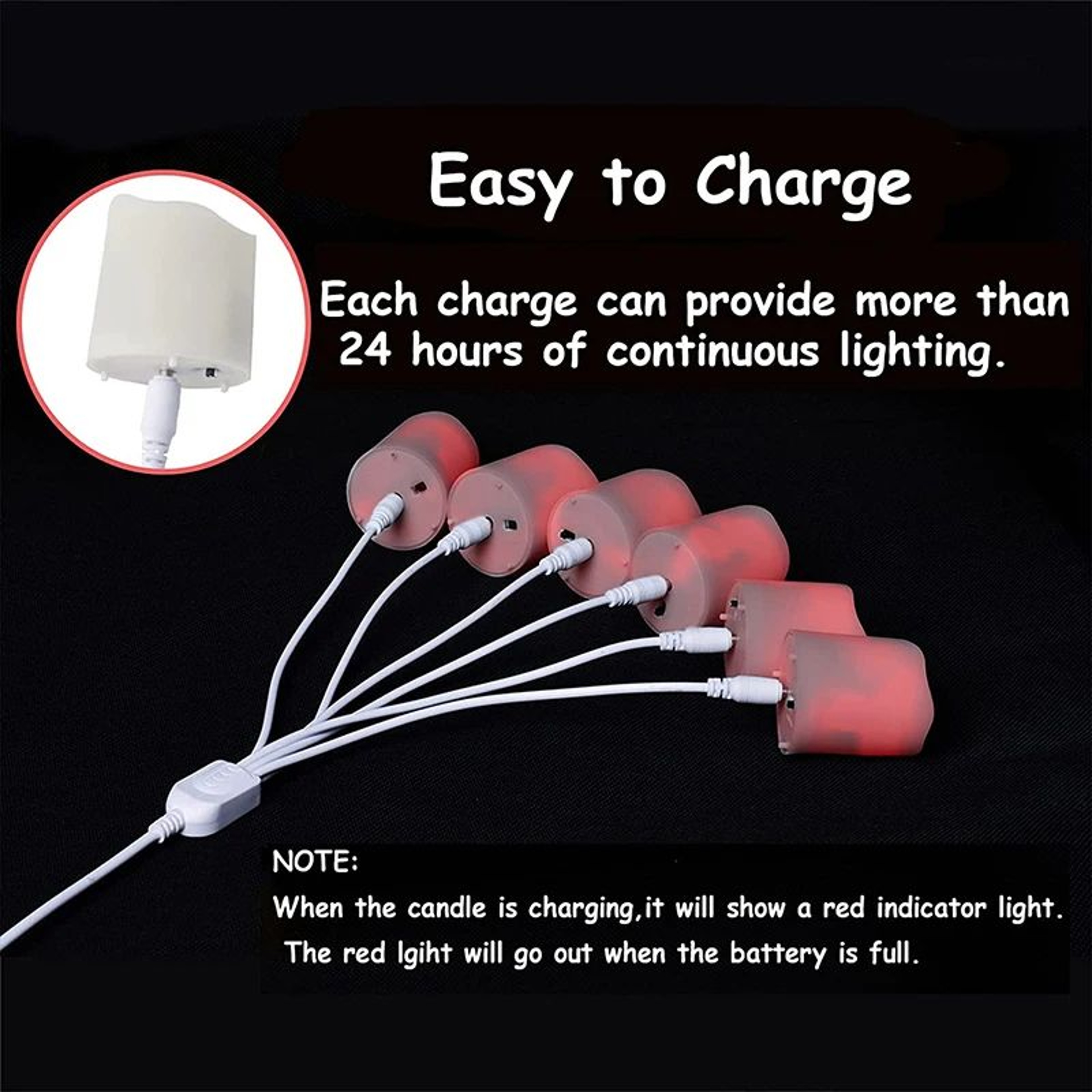 USB Rechargeable LED Flameless Candles With Remote And Timer 14