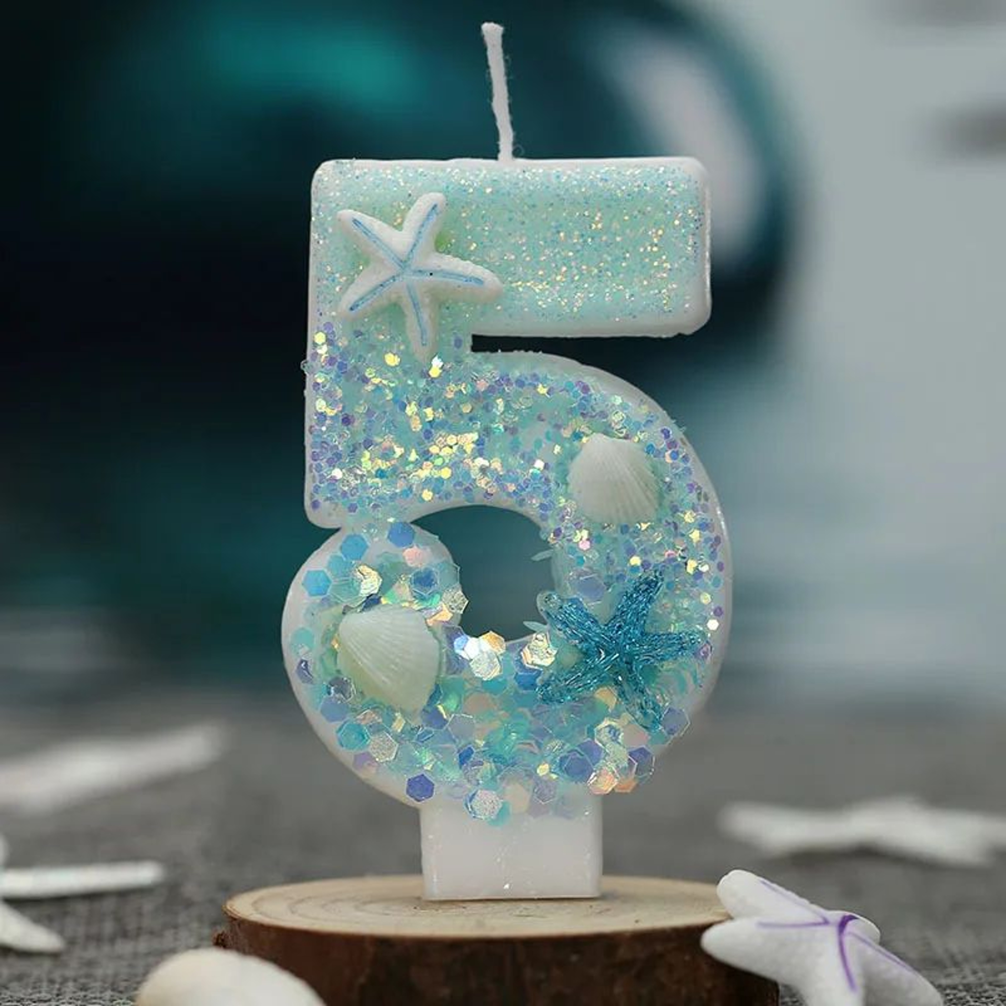 Ocean Beach Starfish Number Birthday Candle Decoration 8
