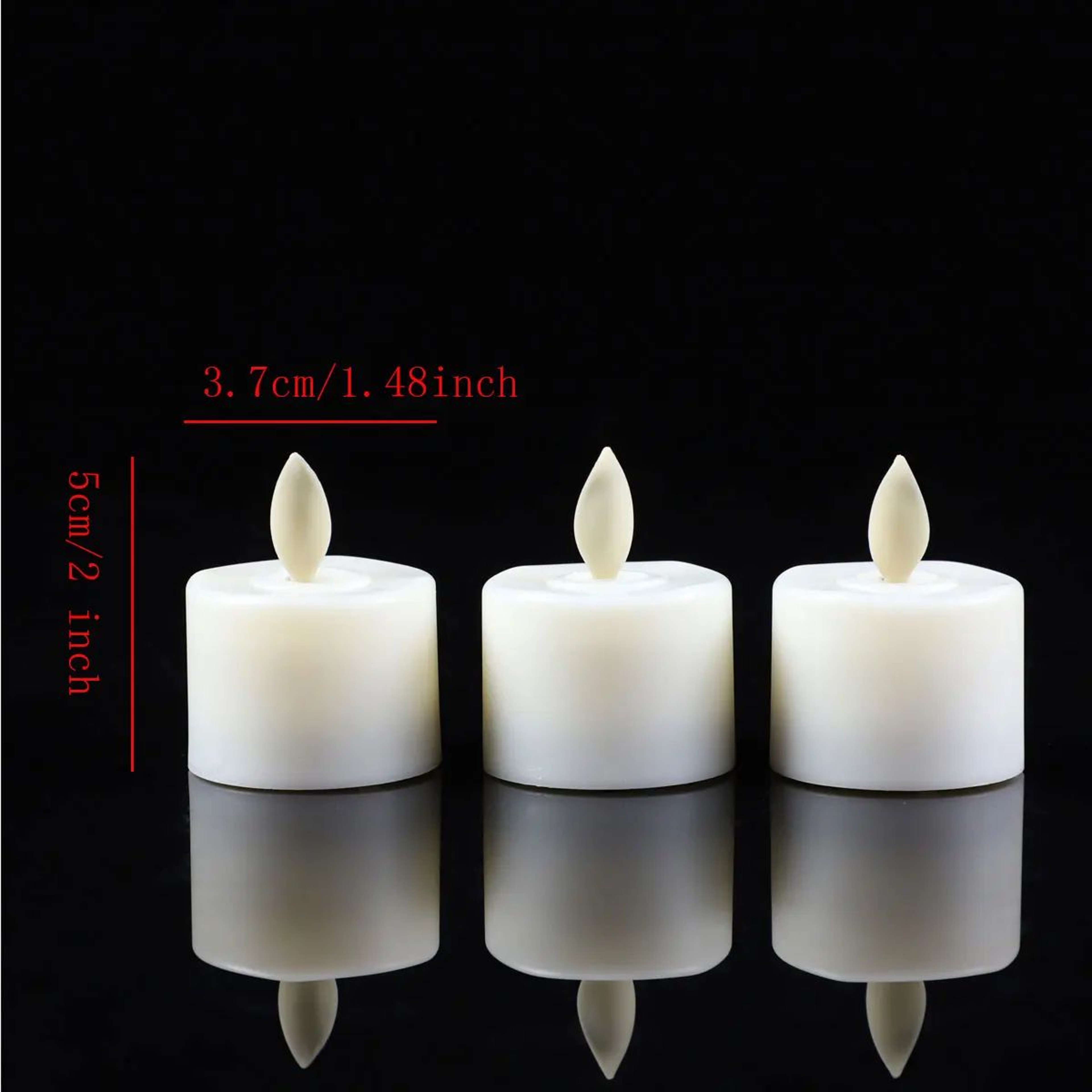 Rechargeable Moving Flame LED Tealight Candles With Remote Control 2