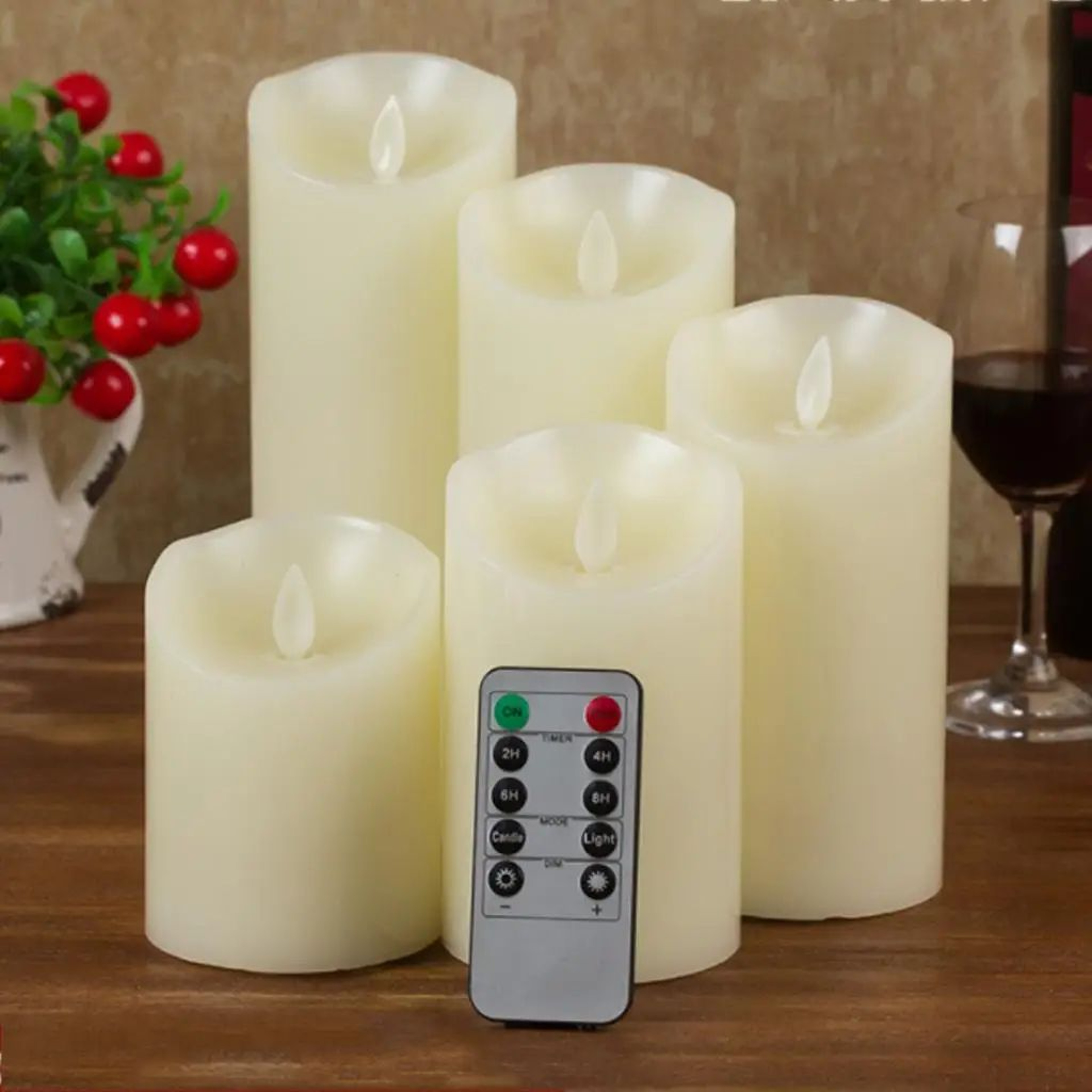 LED Flameless Pillar And Taper Candles With Remote Control 2