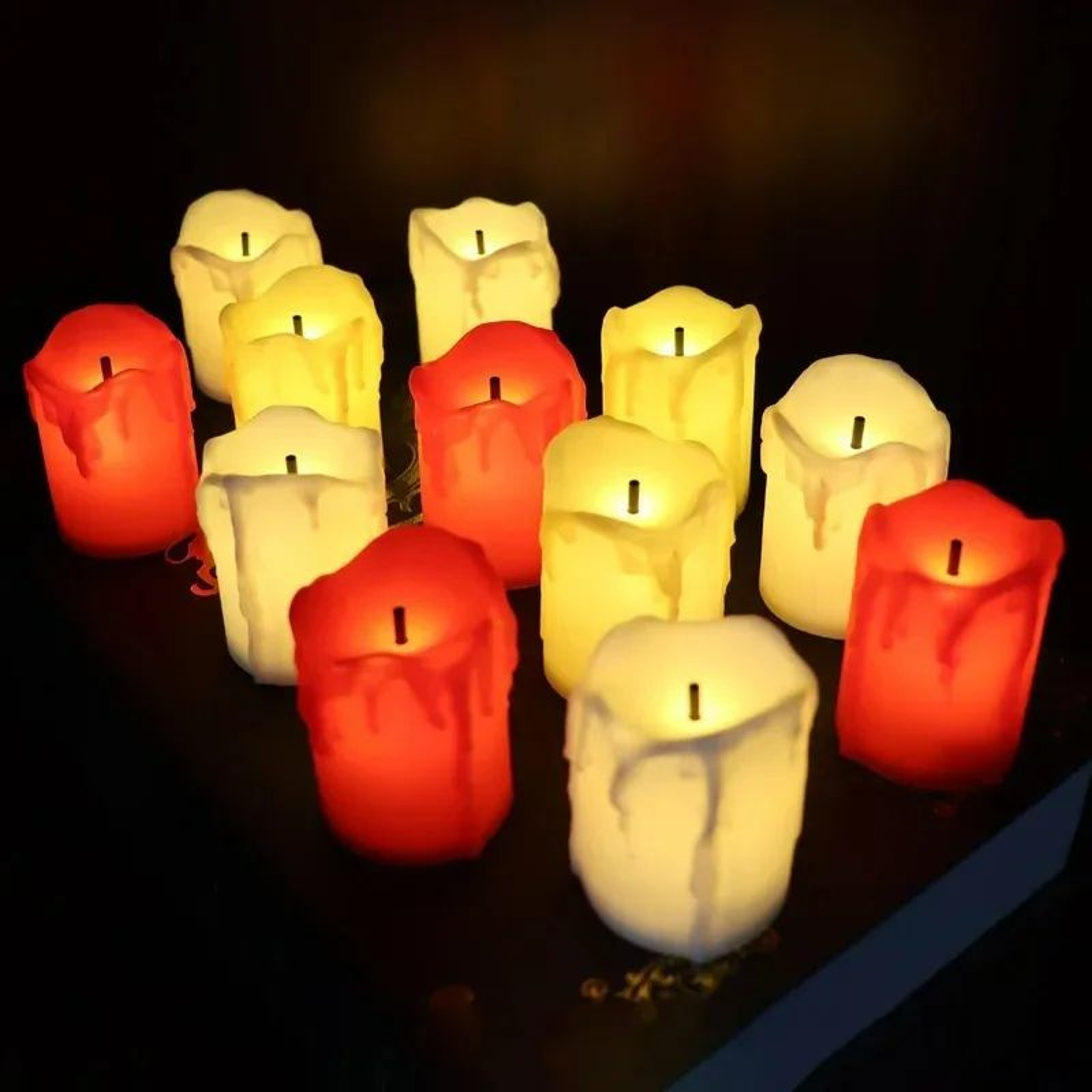 LED Flameless Tea Light Candle Set With Warm White Glow 2