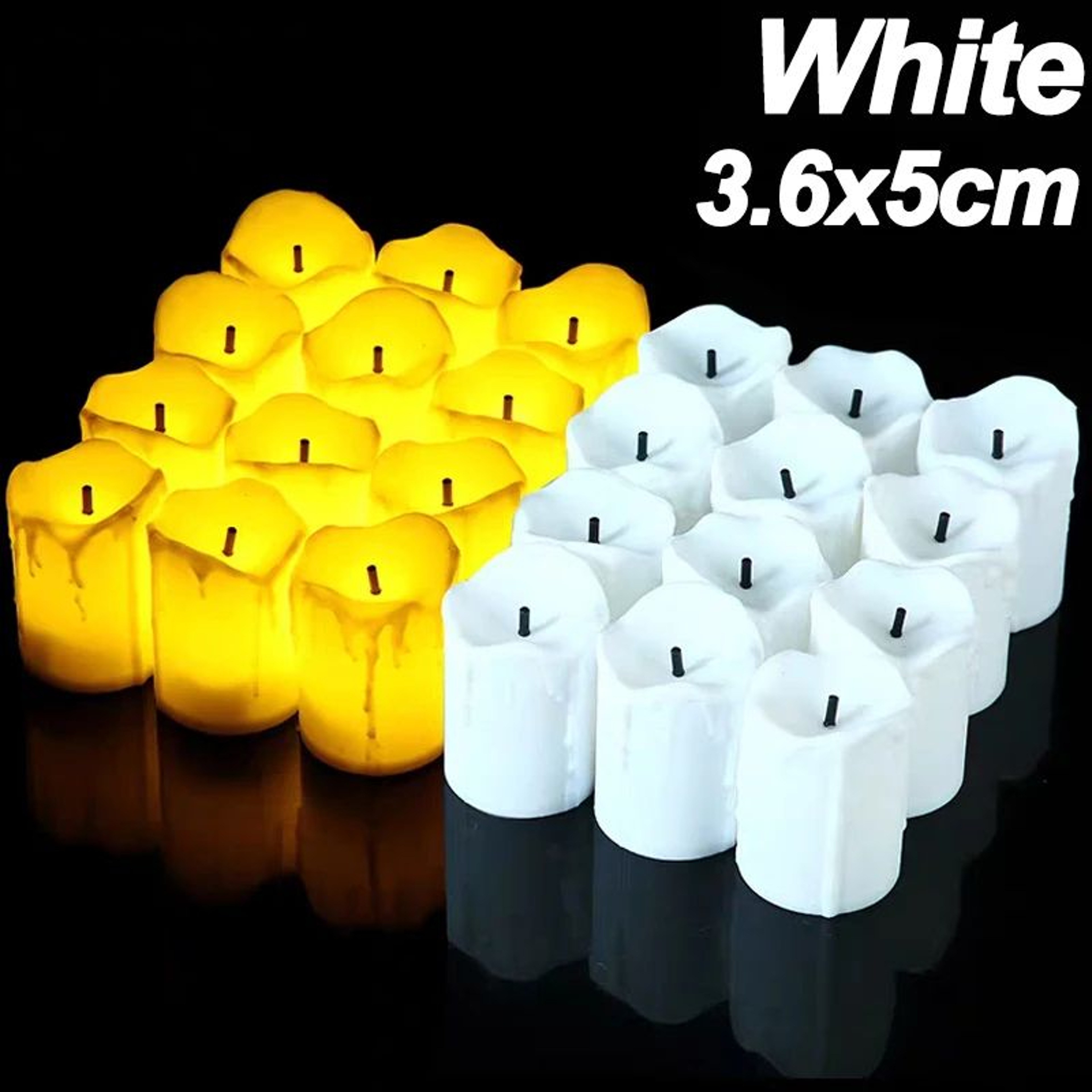 LED Flameless Tea Light Candle Set With Warm White Glow 6