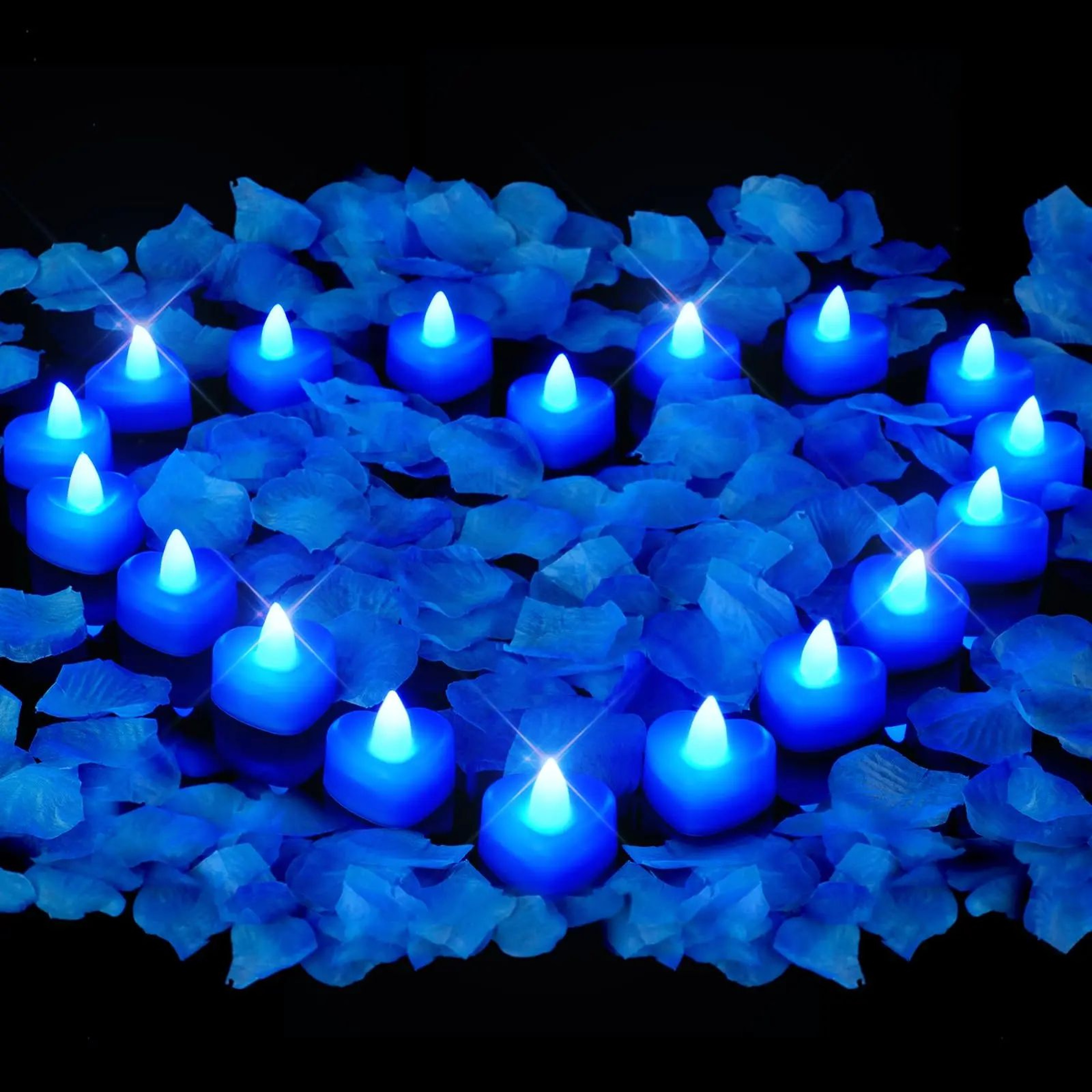 24 Piece Heart Shape LED Flameless Tea Light Candle Set 10