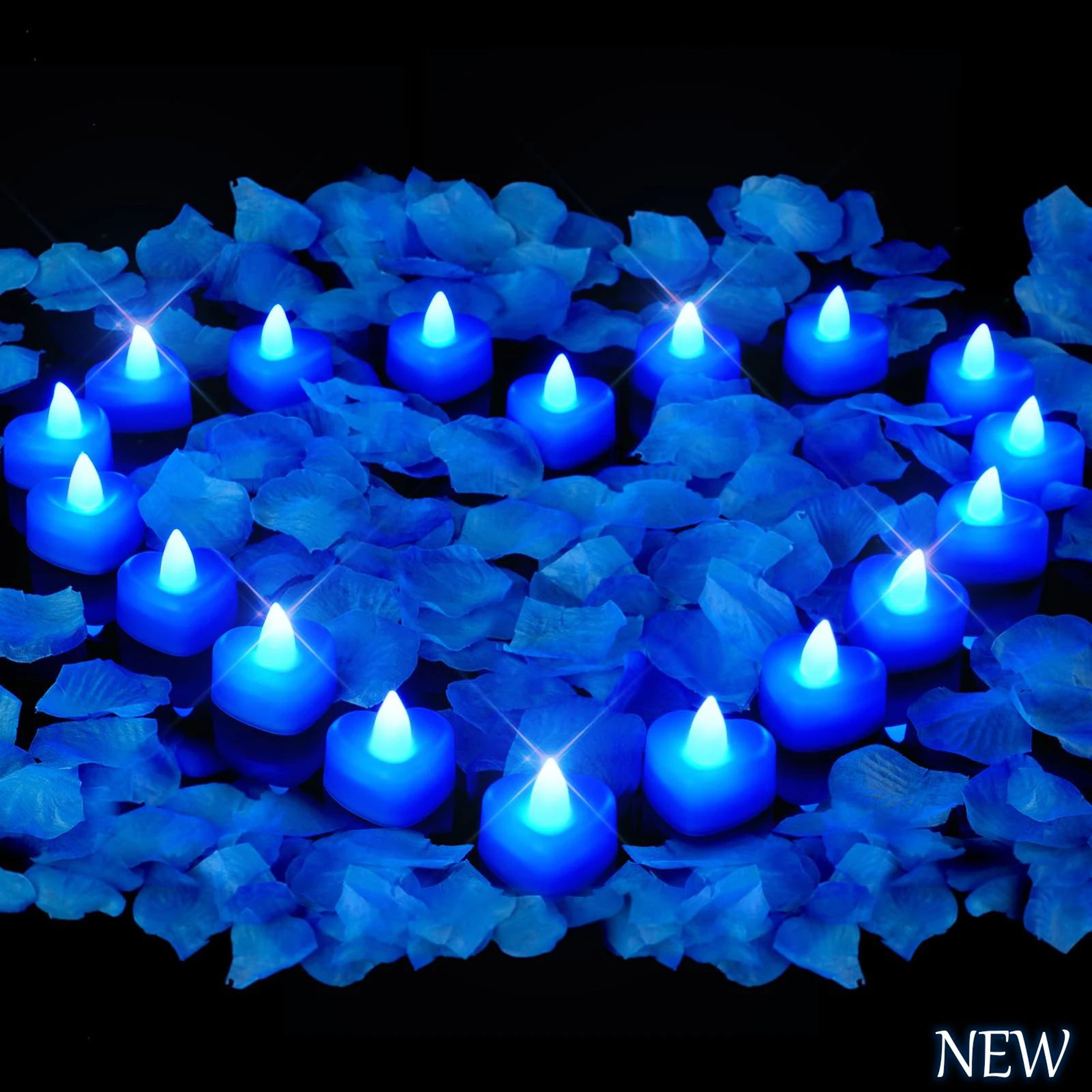 24 Piece Heart Shape LED Flameless Tea Light Candle Set 13