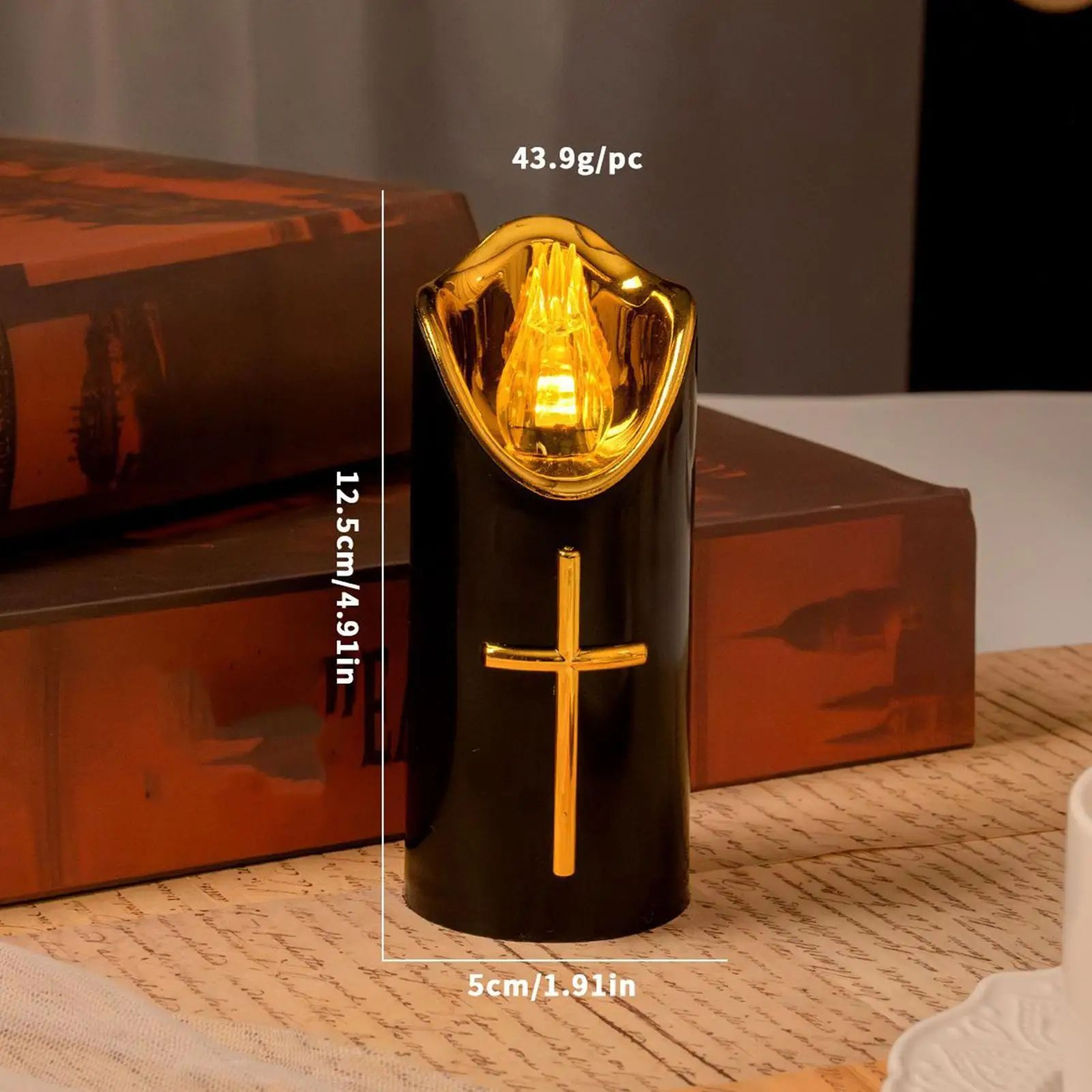 Flameless LED Memorial Grave Candle Battery Operated Light 5