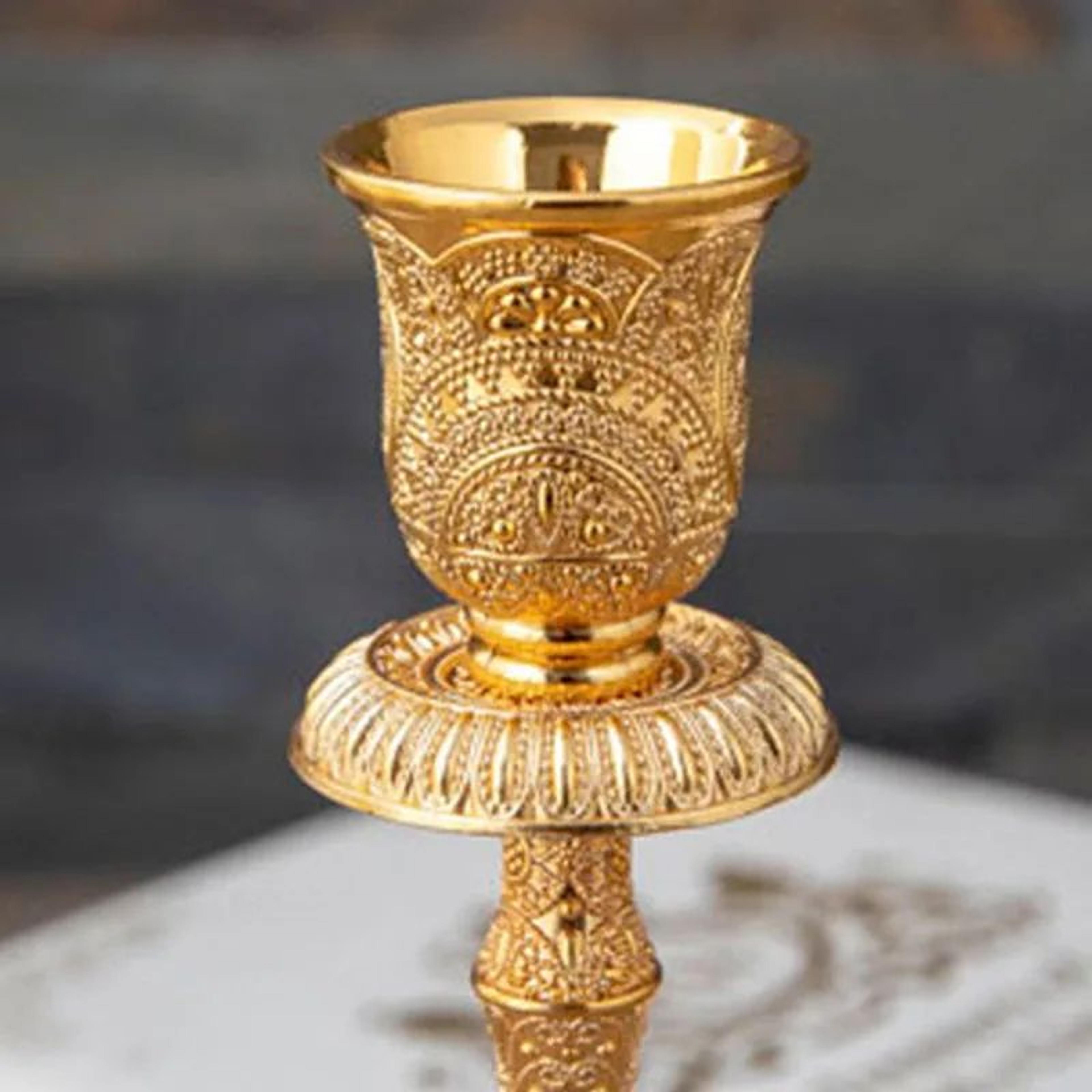 European Metal Candlestick Holders Set Of 2 Gold And Silver 1