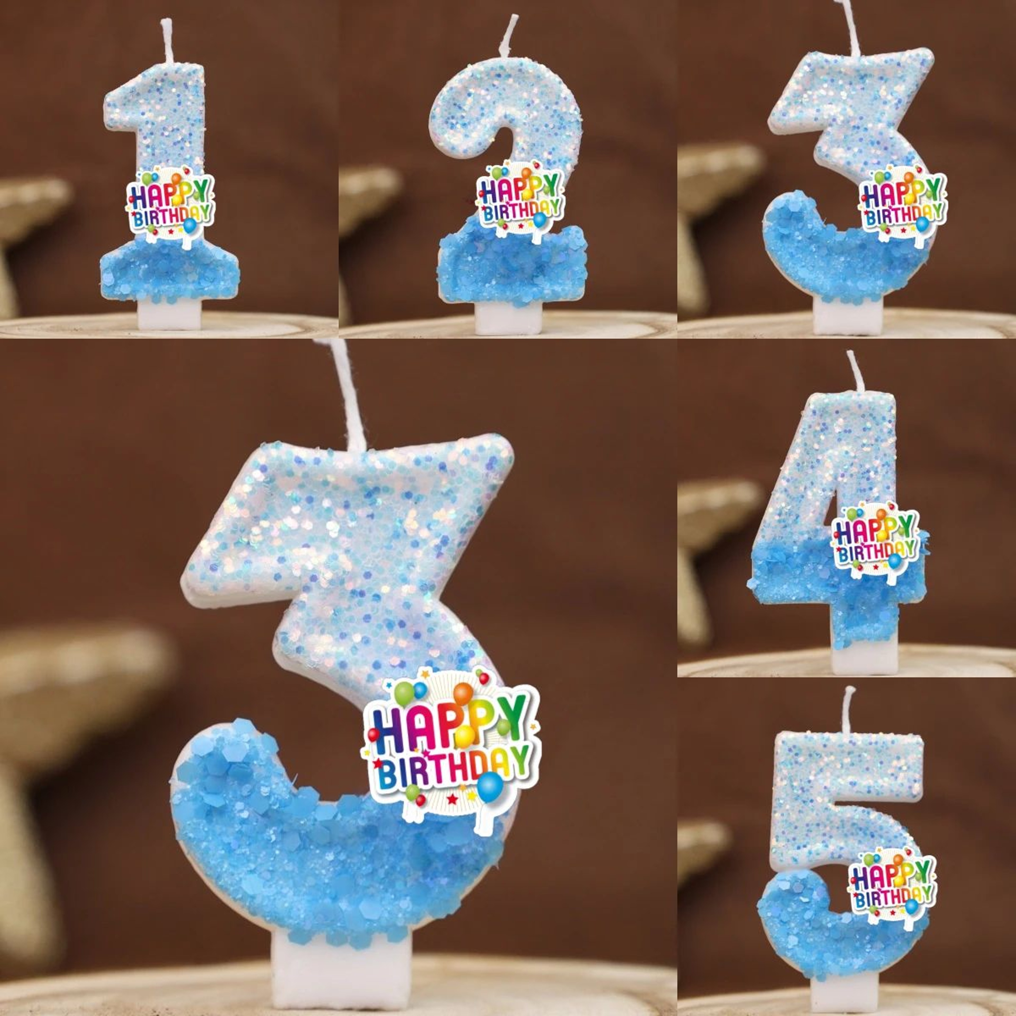 Colorful Number Birthday Cake Candle 0 To 9 Party Topper 0