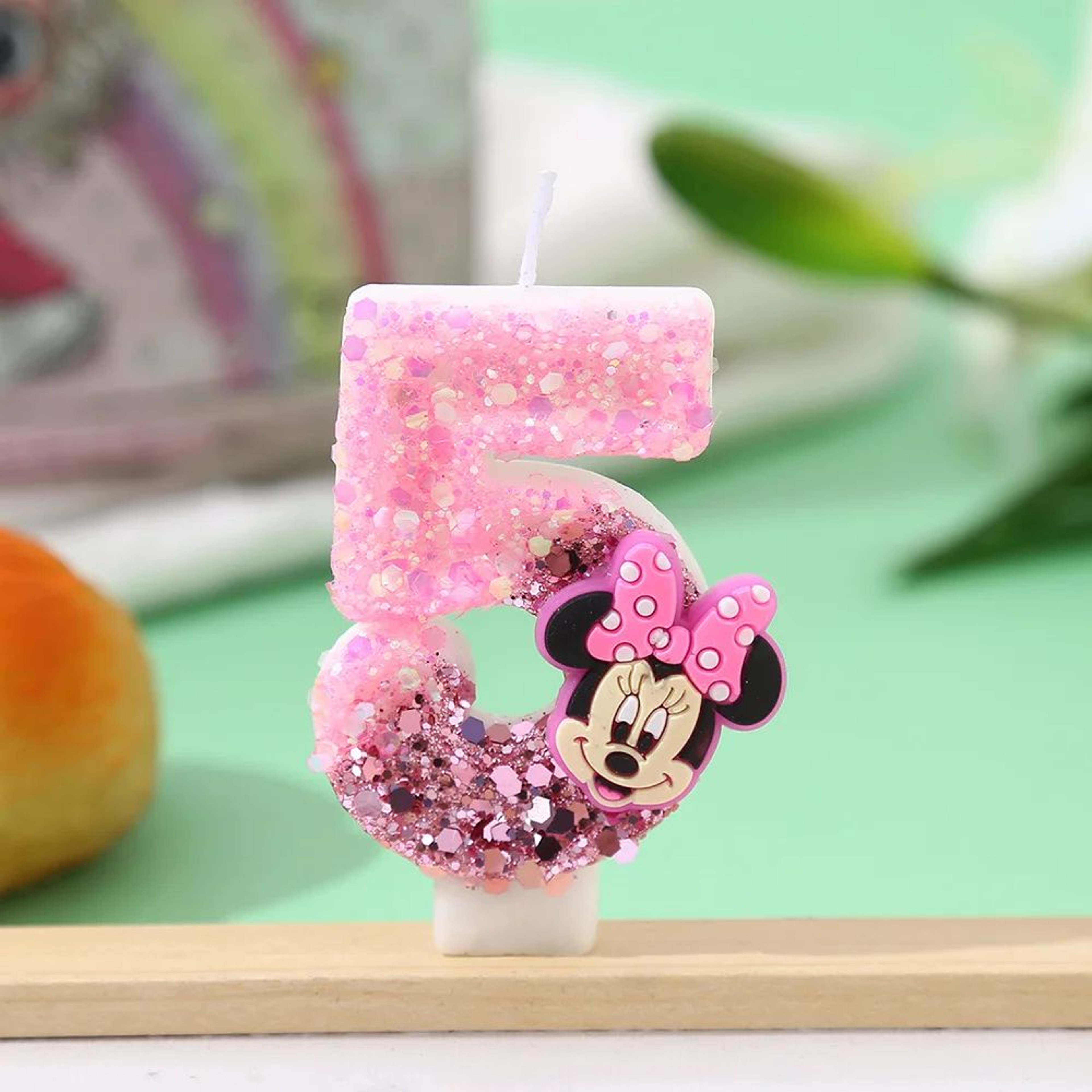 Cartoon Sequin Number Birthday Candle Cake Topper 0 To 9 9