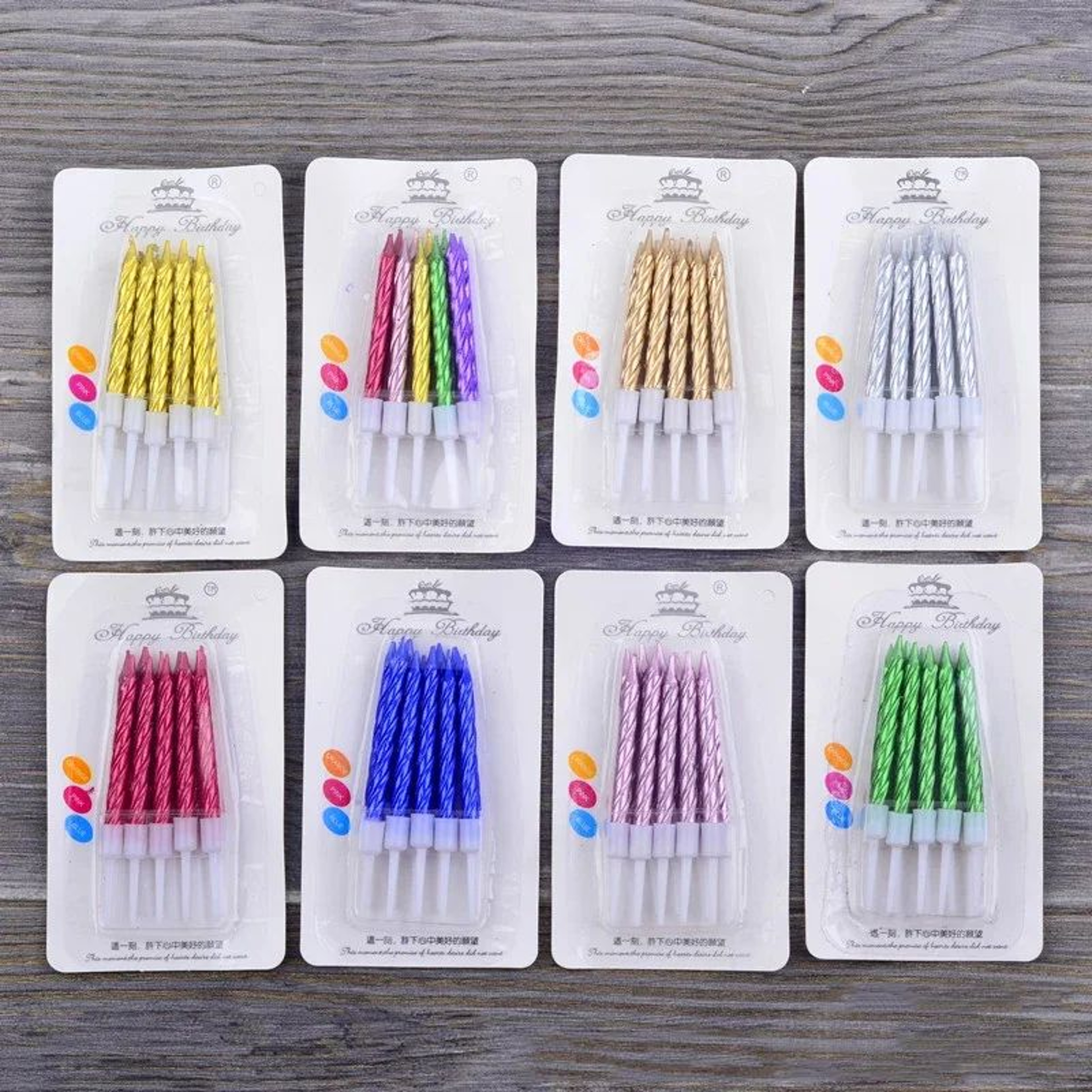 10 Piece Colorful Birthday Cake Candles For Party Cake Decoration 1