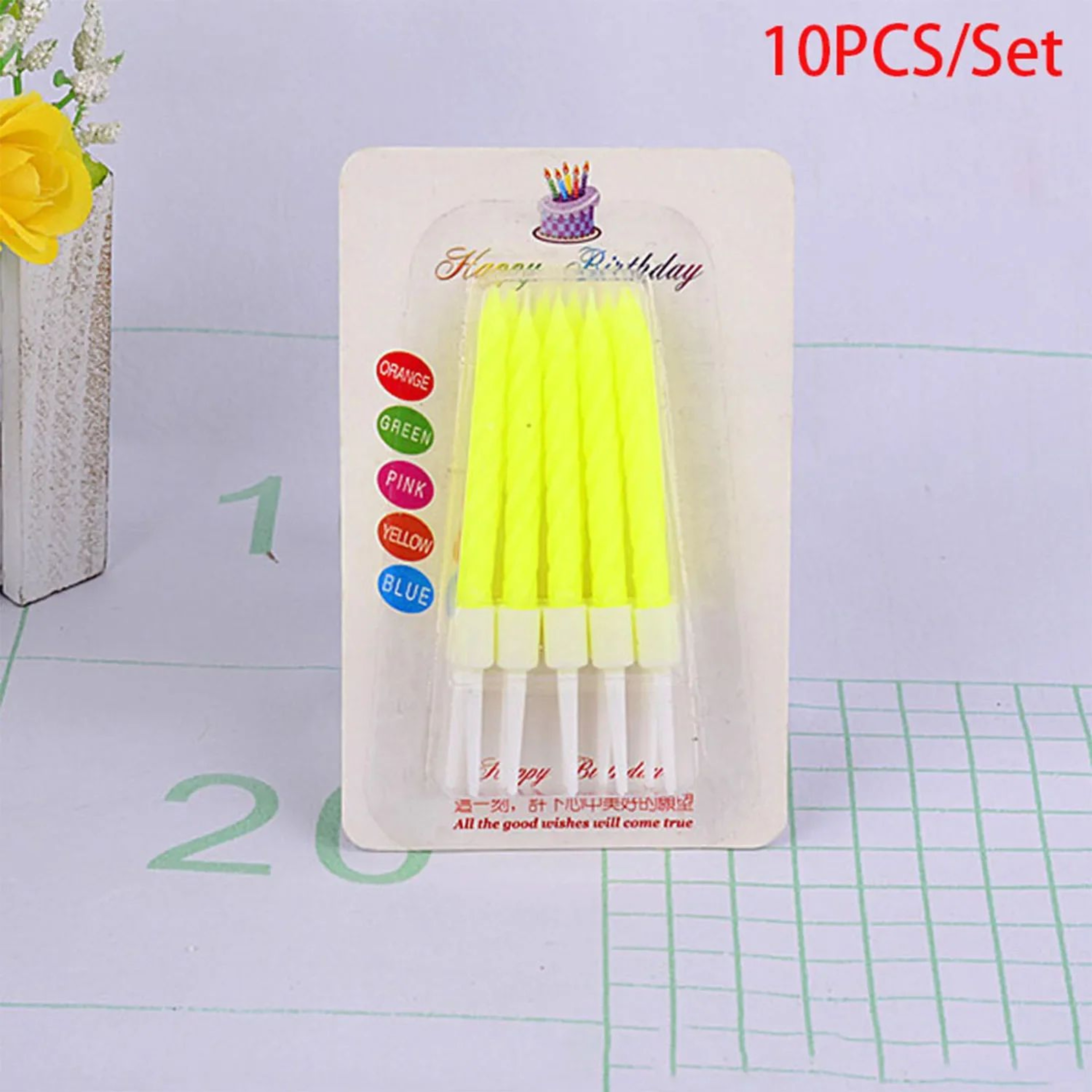 10 Piece Colorful Birthday Cake Candles For Party Cake Decoration 17