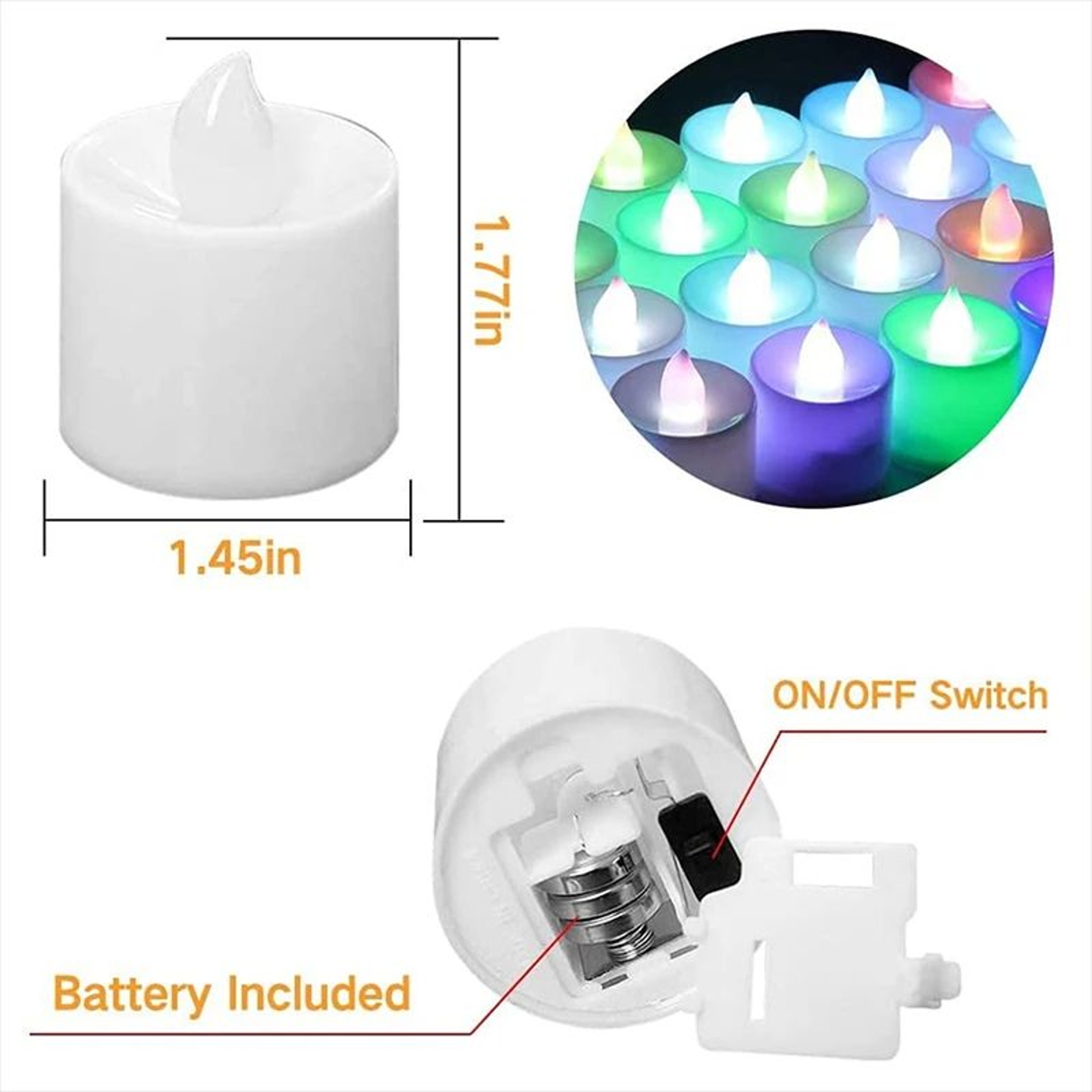 24 Piece Flameless LED Tealight Candles For Wedding And Party Decor 1