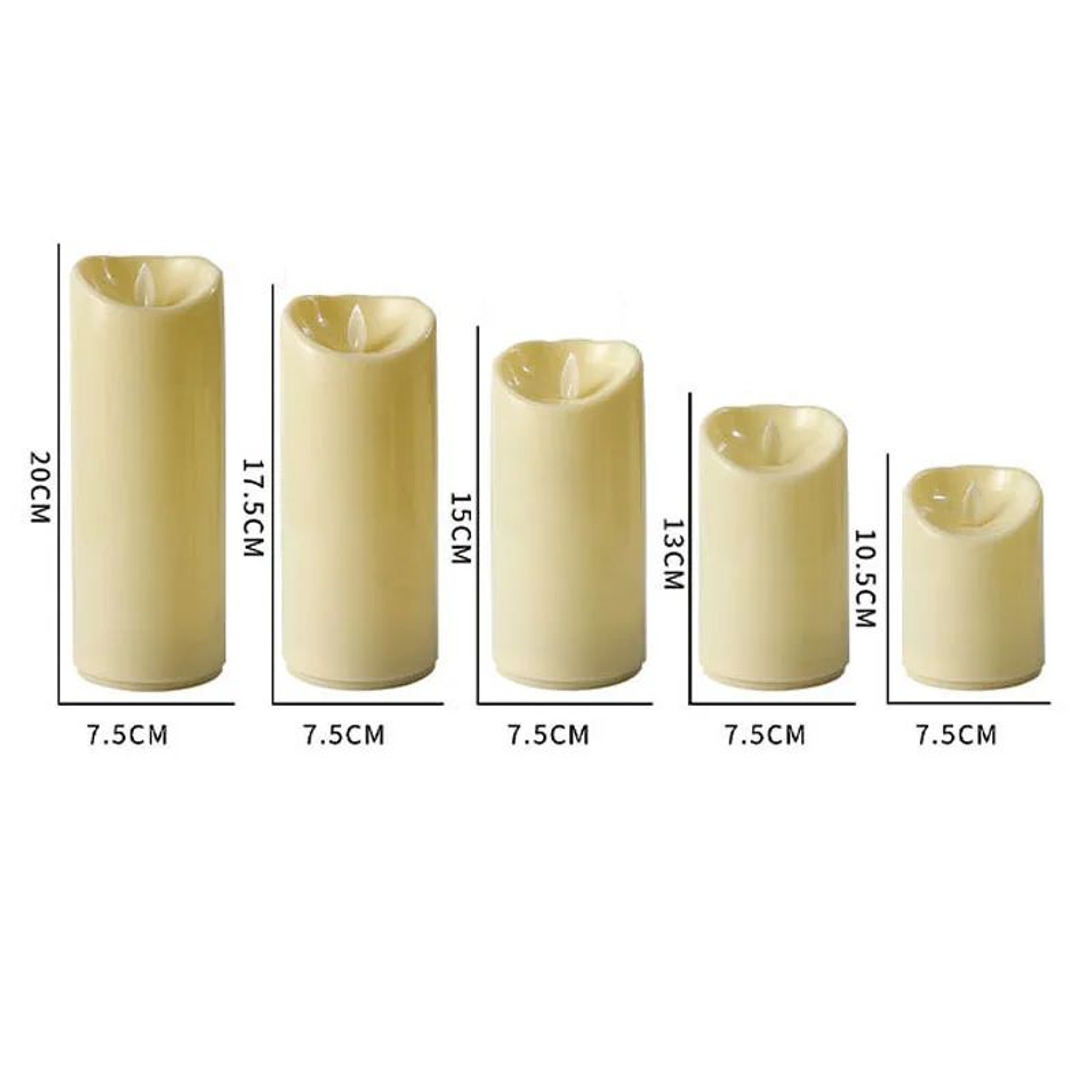 USB C Rechargeable LED Pillar Candle With Remote And Timer 5