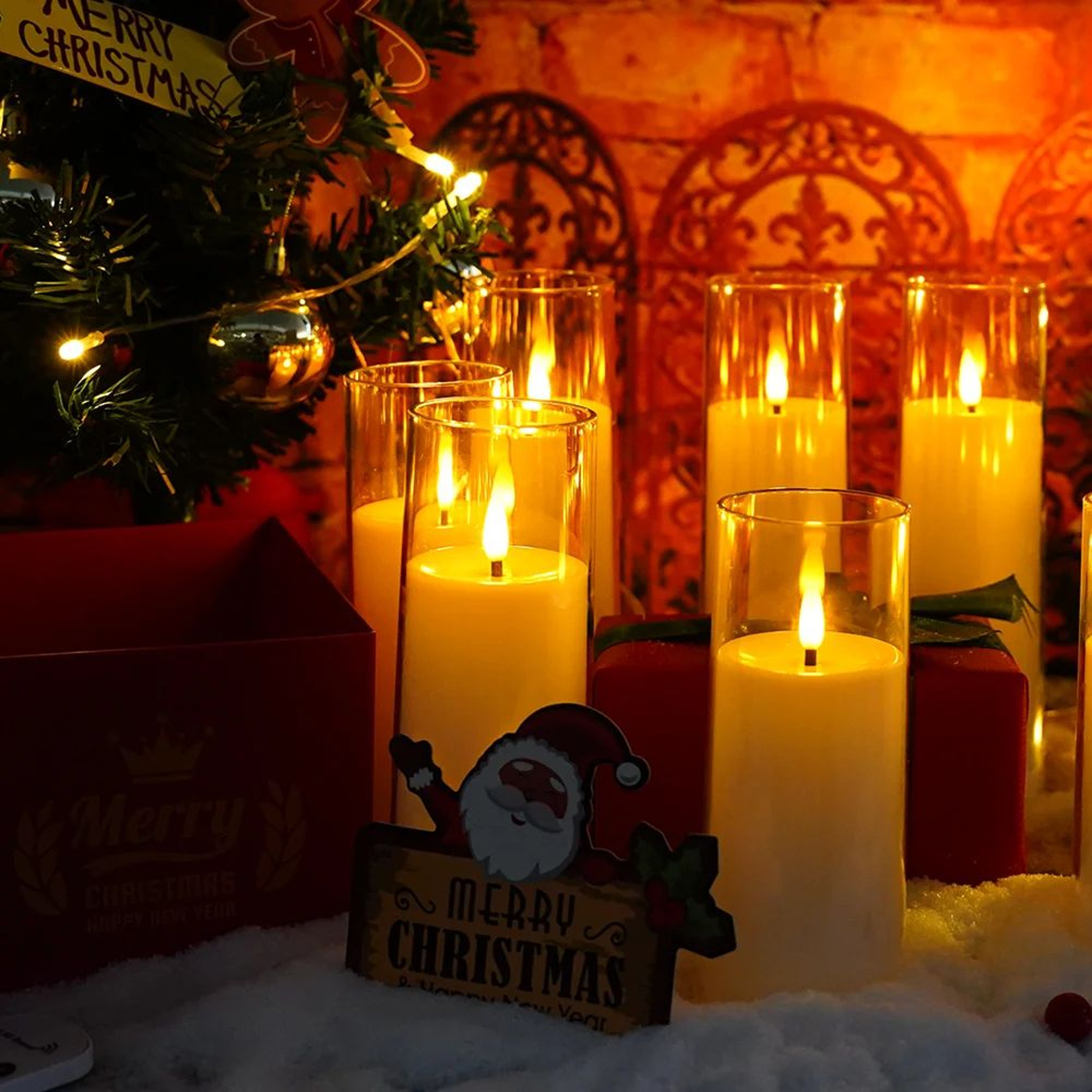 Classic White Flameless LED Candle Set With Remote Control 5 Piece 5