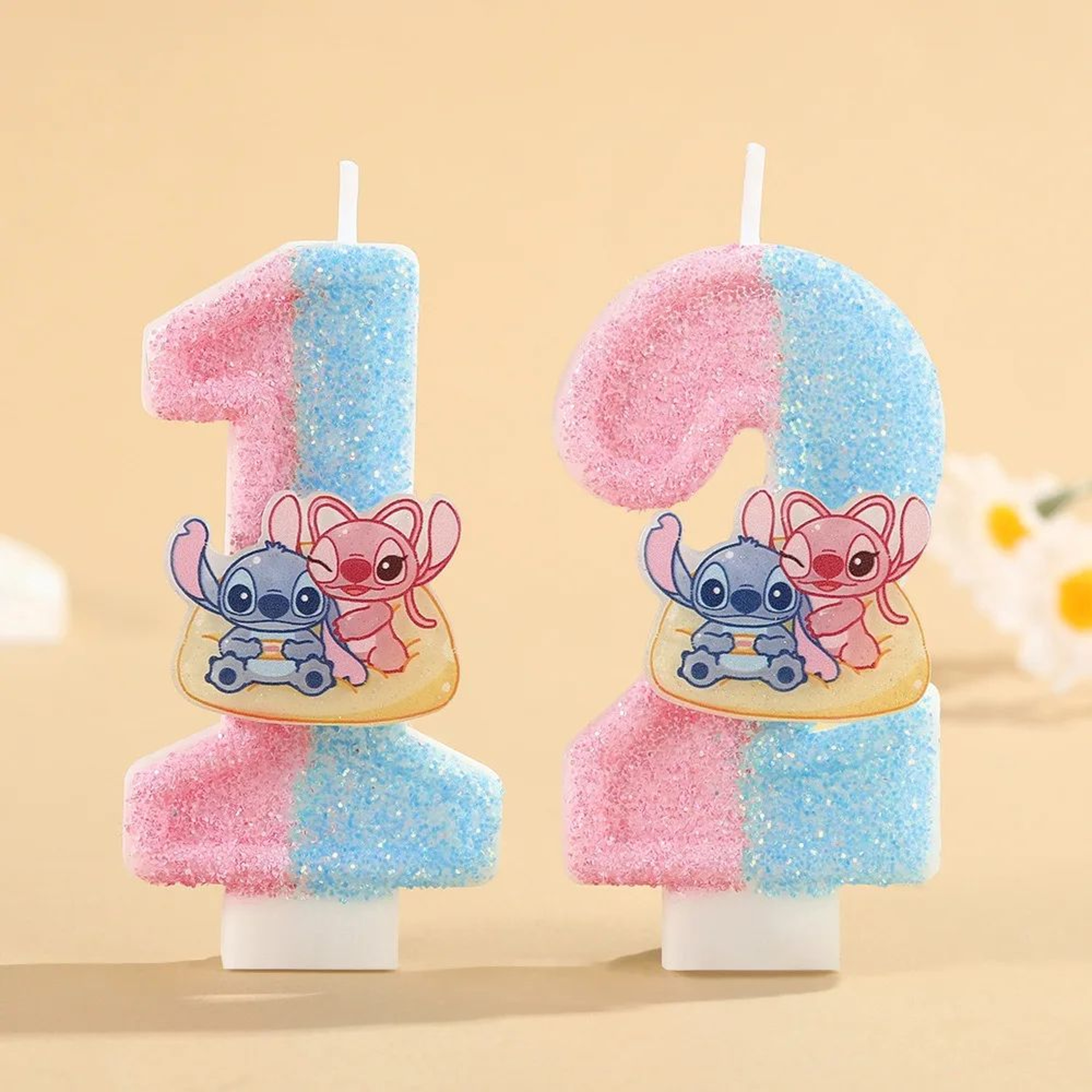 Cartoon Stitch Number Birthday Candle For Cake Decoration 0