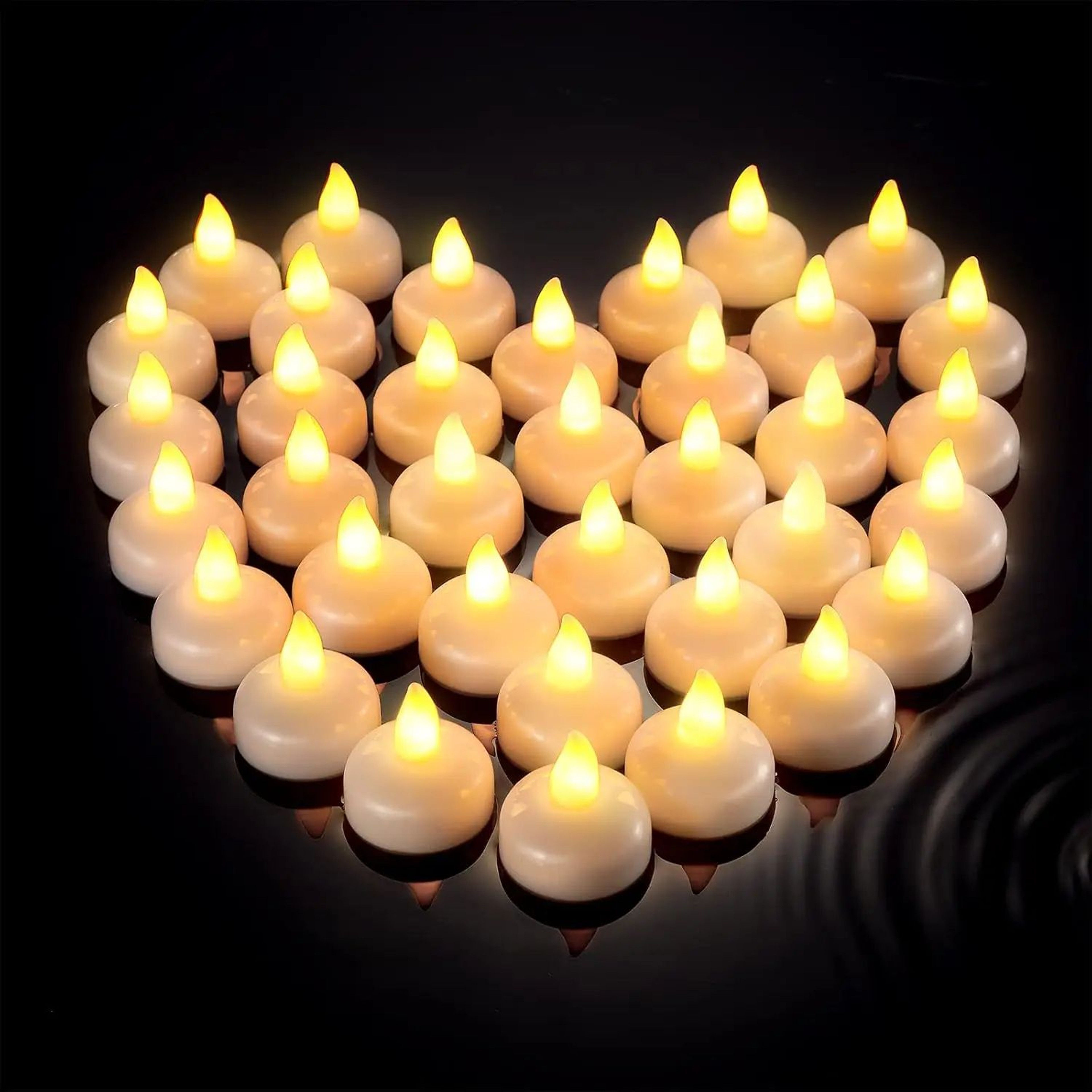 Flameless Floating LED Tealight Candles Waterproof Battery Operated 1