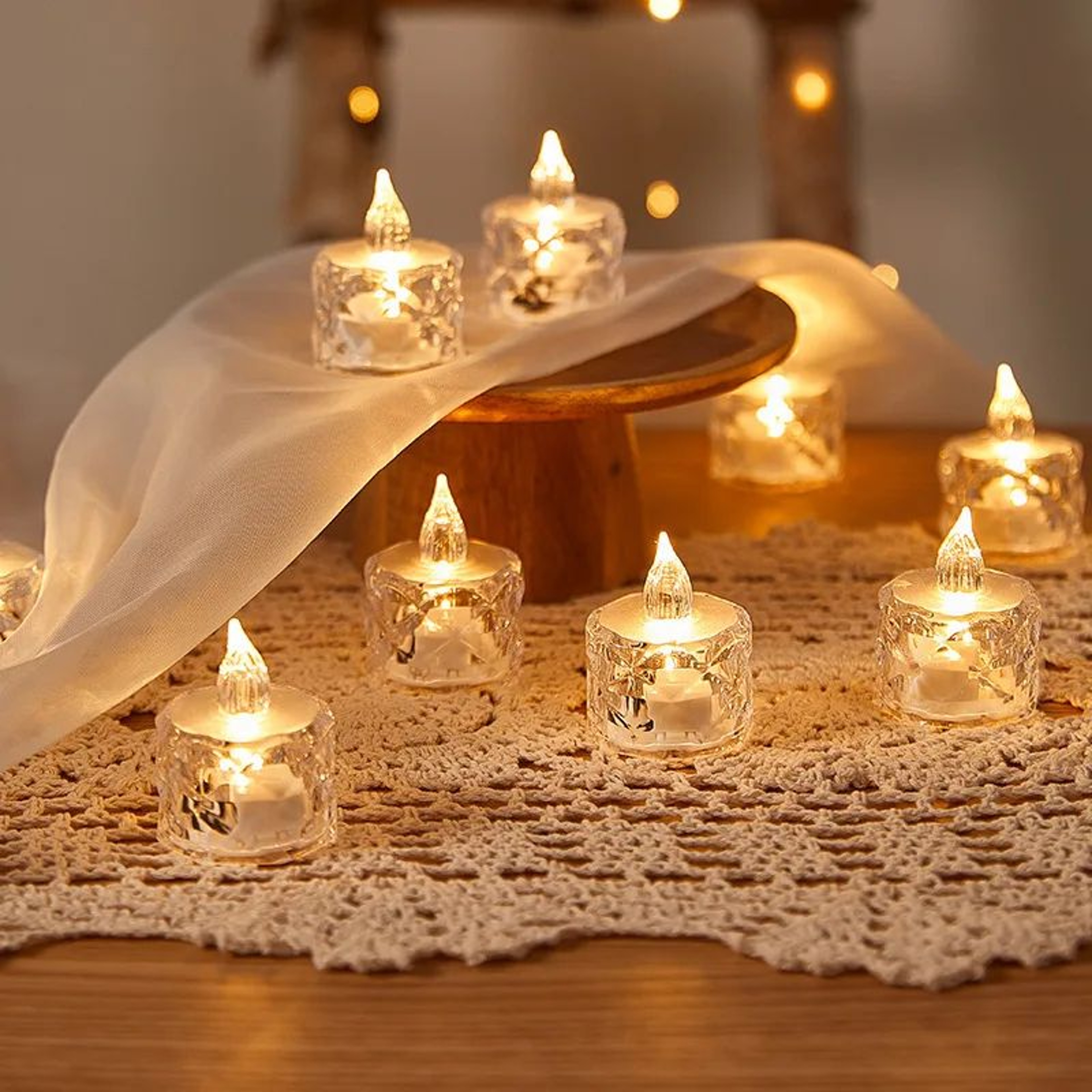 Flameless LED Tea Light Candles Warm White 3
