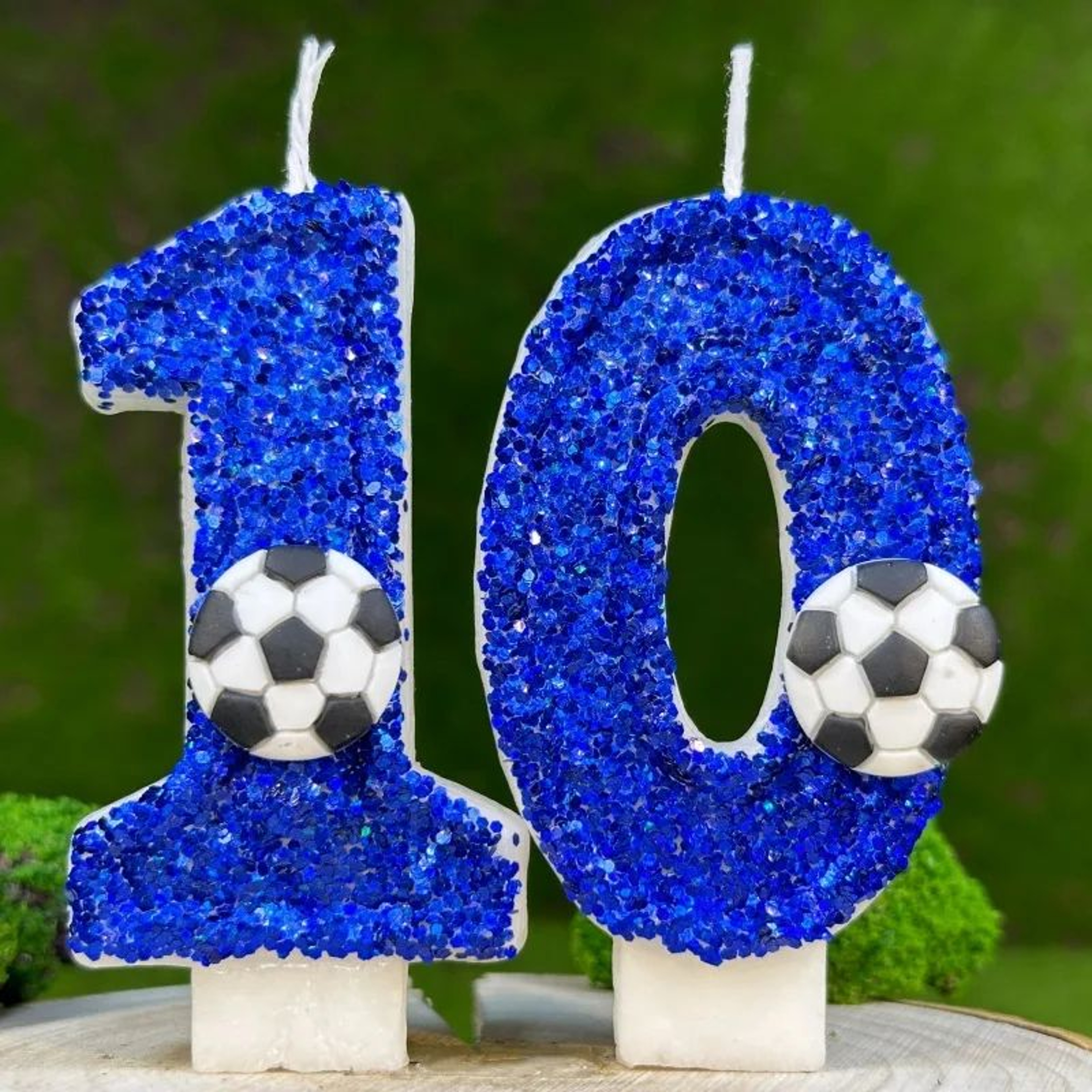 Football Number Birthday Candle Cake Topper 0