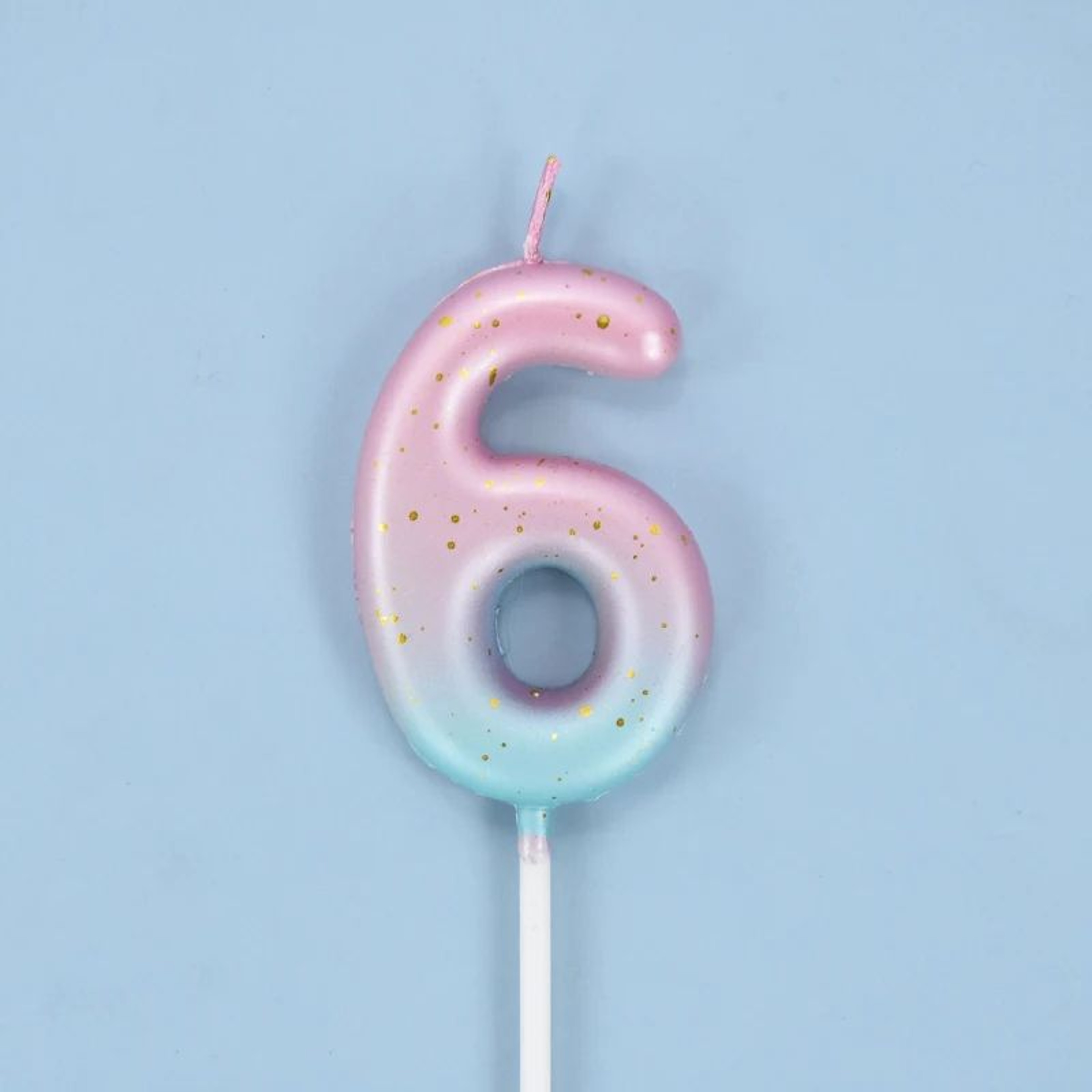 Gradient Glitter Number Birthday Candle Cake Topper 22