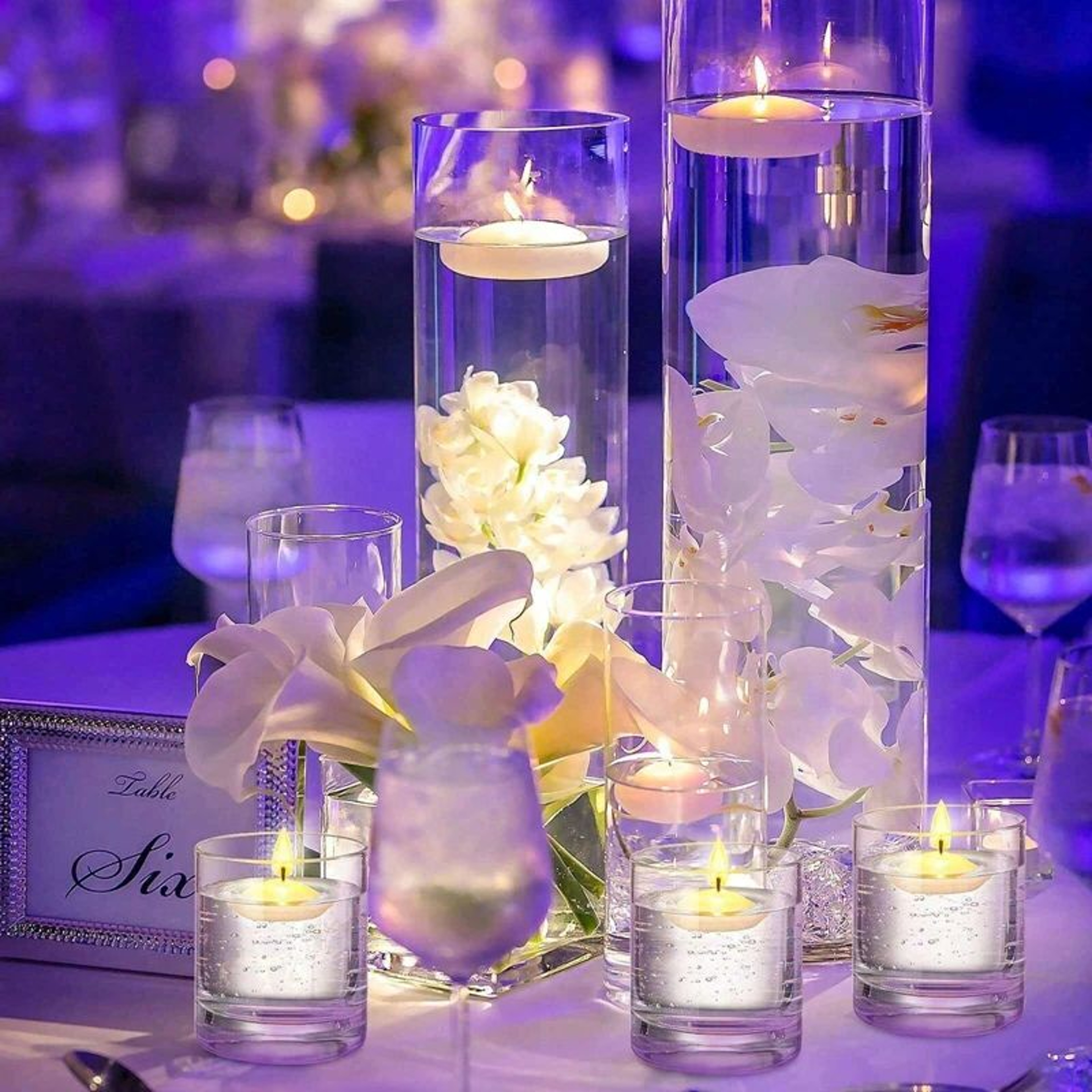 Unscented Floating Disc Candles For Romantic Decor 4