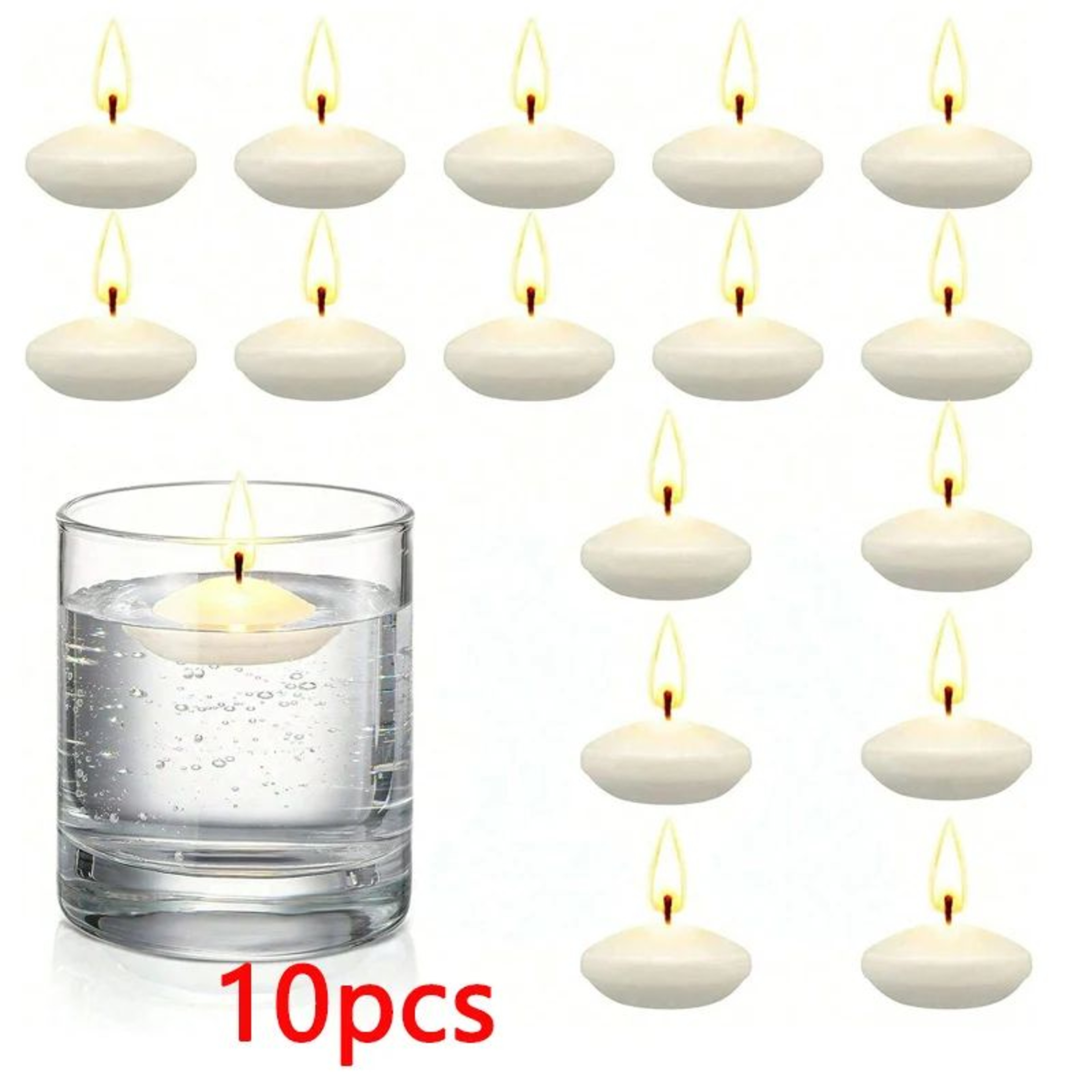 Unscented Floating Disc Candles For Romantic Decor 10