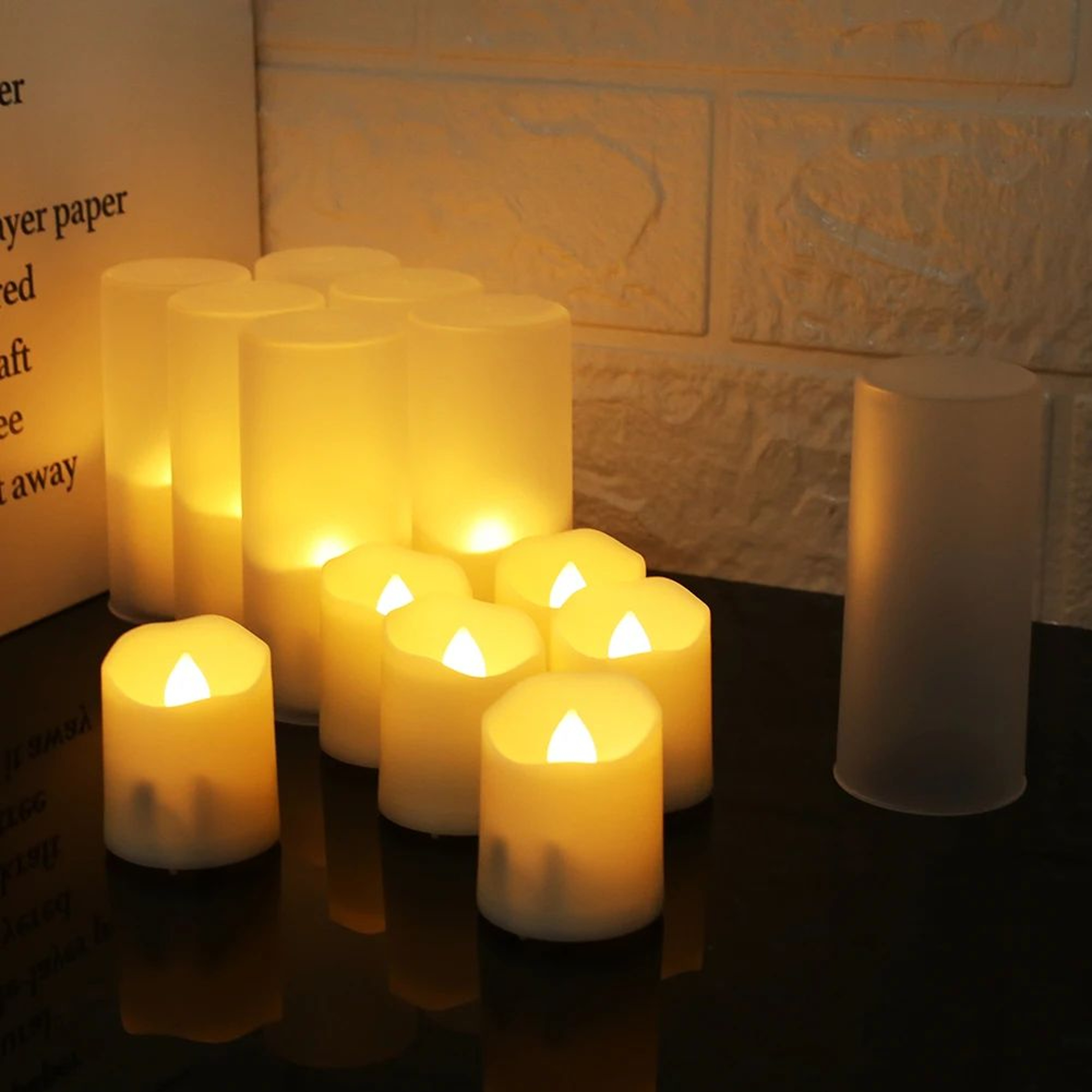 Rechargeable LED Flameless Candles With Remote And Timer 6